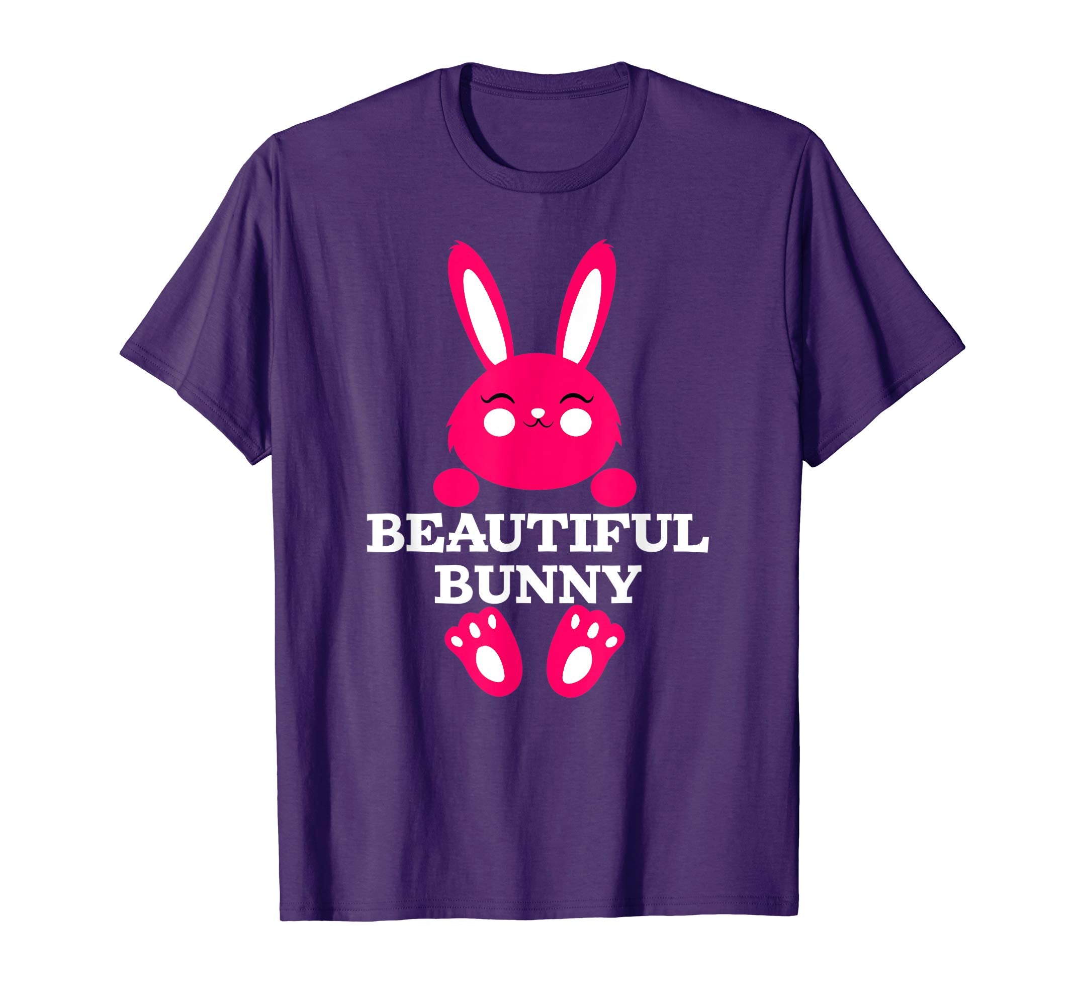 Easter Beautiful Pink Bunny Rabbit T-Shirt Girls Women Kids