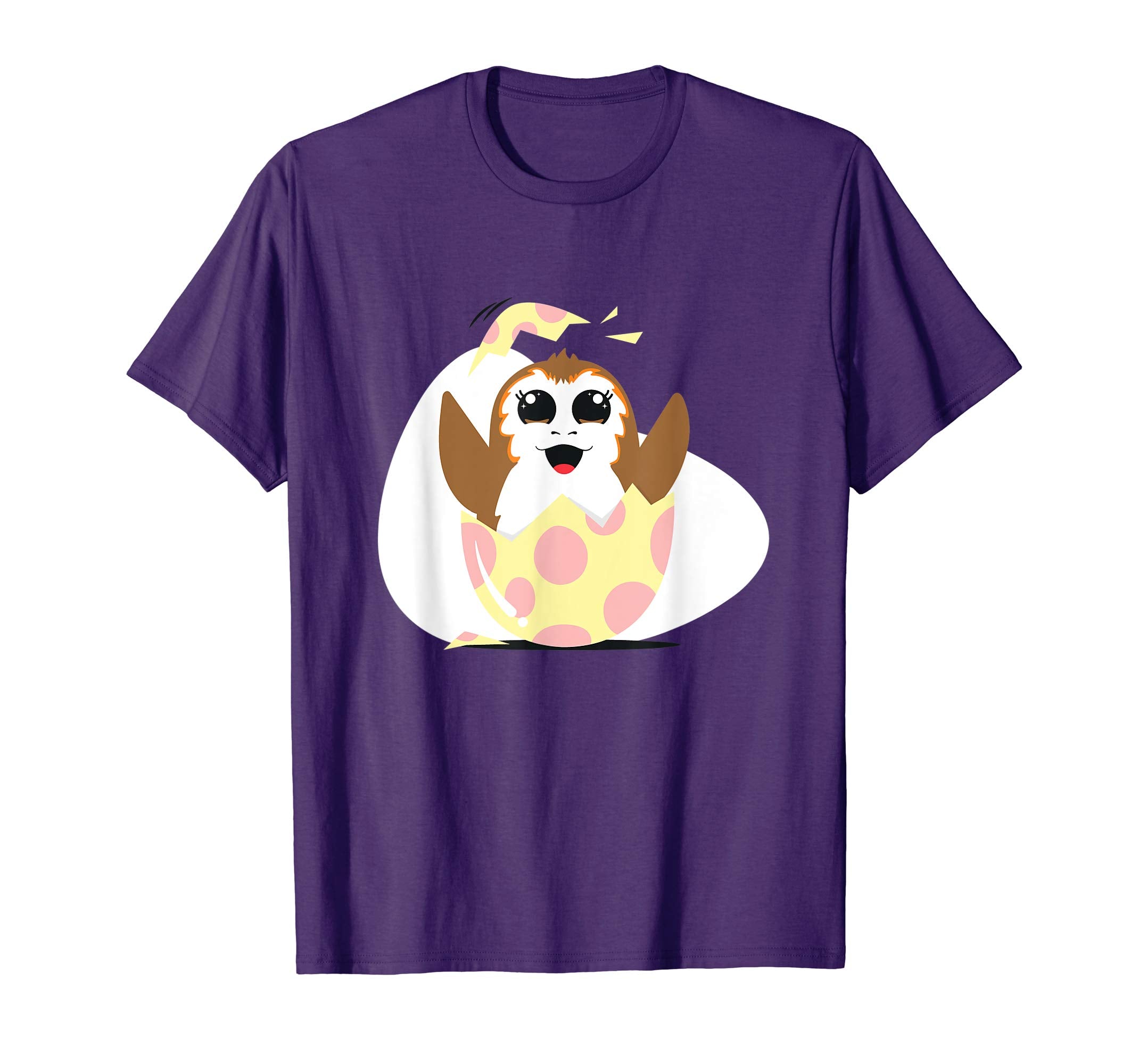 Star Wars Porg Cartoon Hatching from Easter Egg T-Shirt