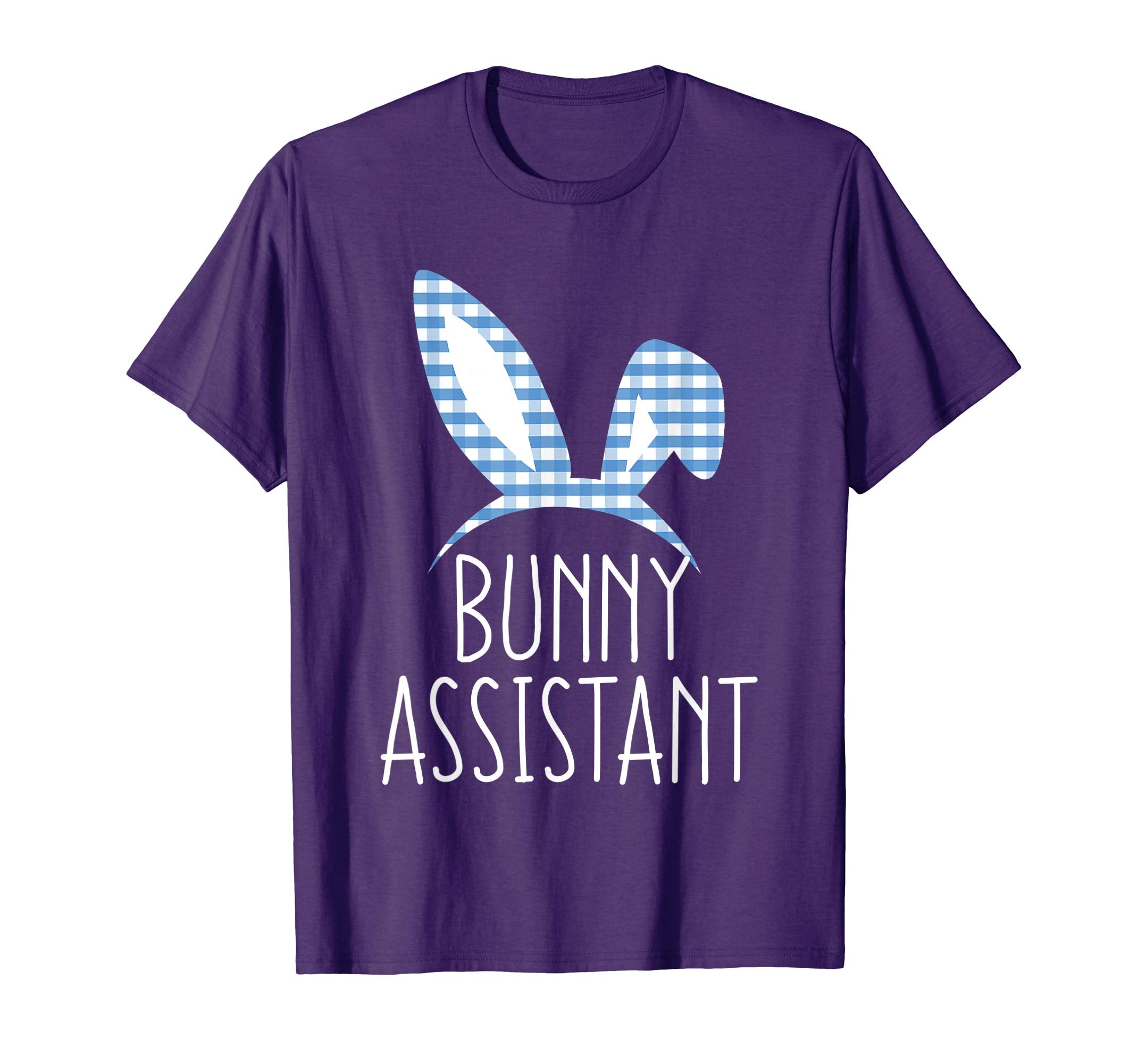 Bunny Assistant Gingham Check Bunny Headband Easter Shirt
