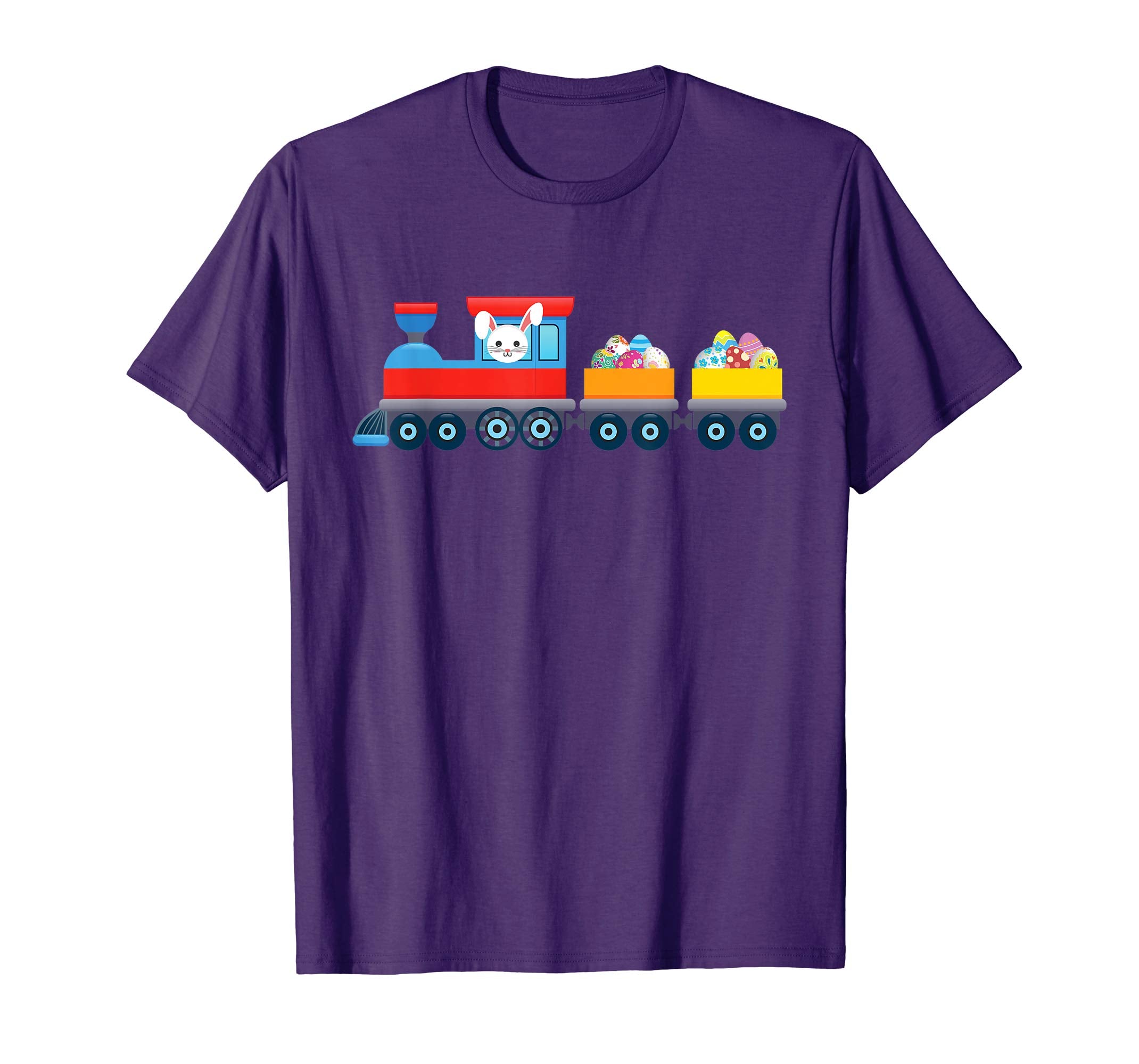 Bunny Train Truck Carying Eggs Easter Day T-Shirt Egg Hunt