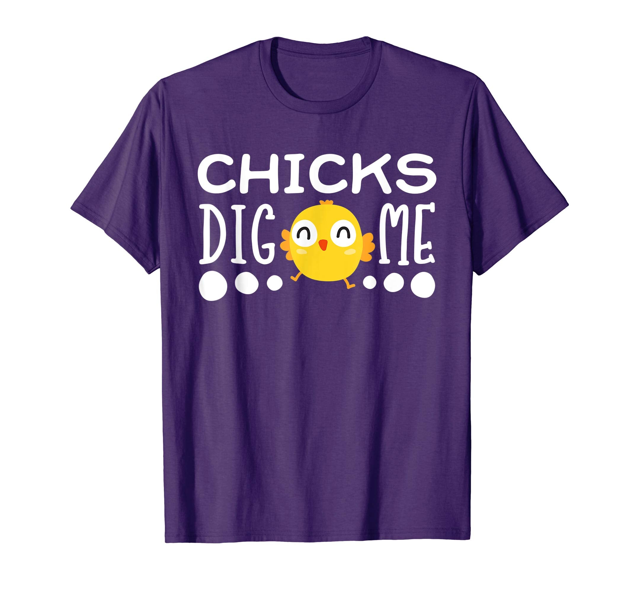 Chicks Dig Me Egg Hunt Happy Easter Kids Boys Girls T Shirt