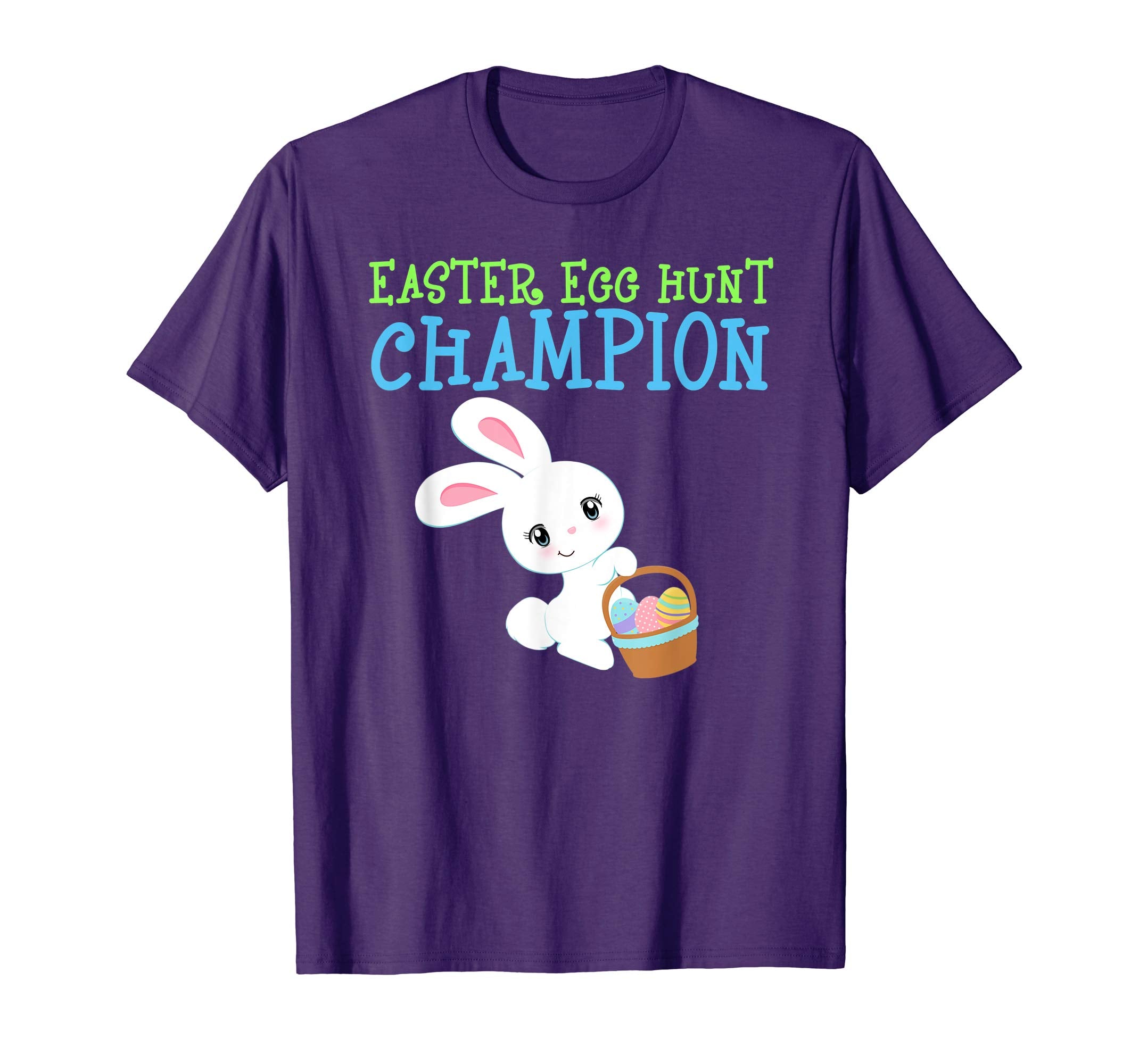 EASTER EGG HUNT CHAMPION Bunny T-Shirt Girls Kids Toddlers