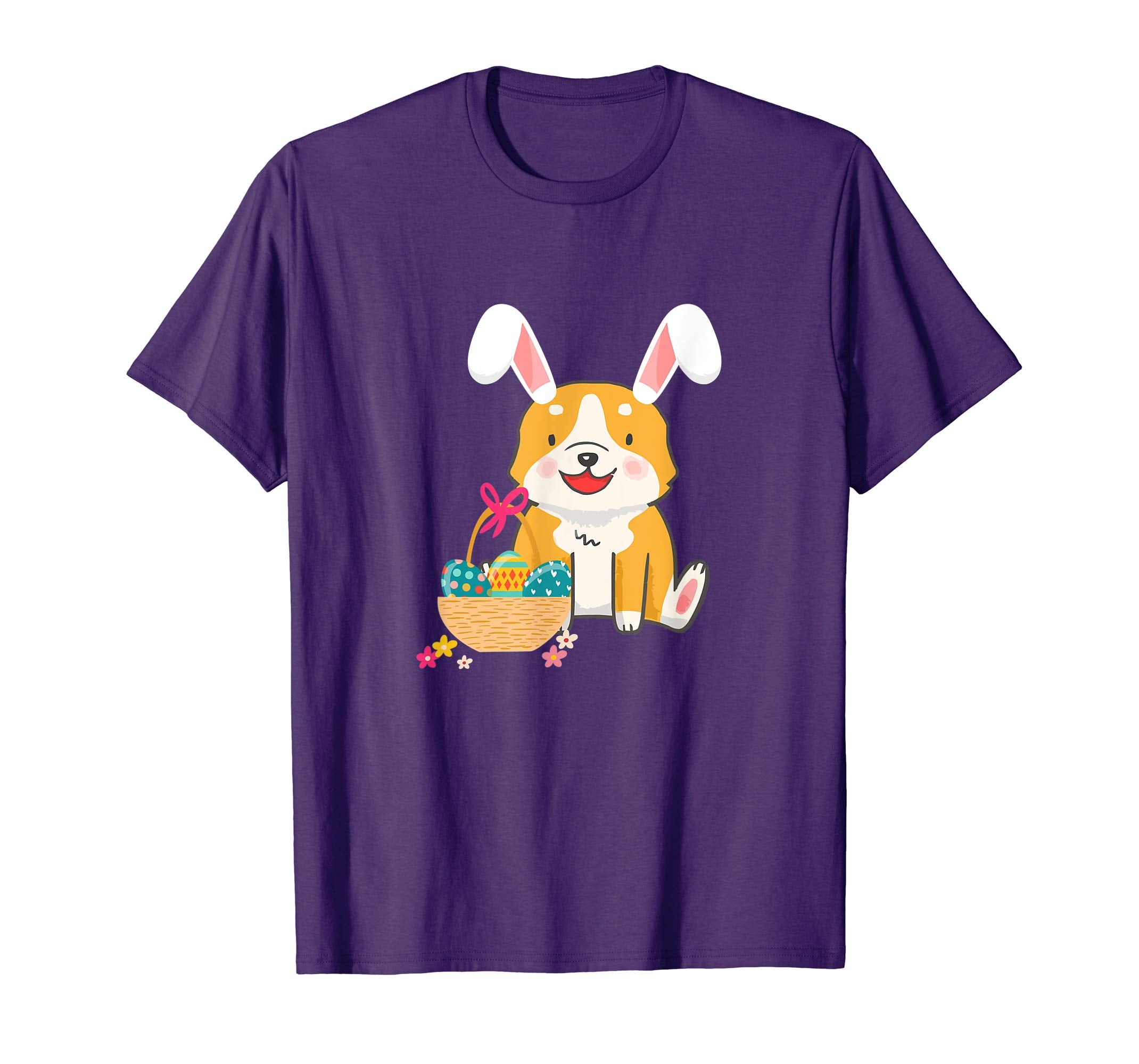 Welsh Corgi Easter Bunny Dog Silhouette T-Shirt