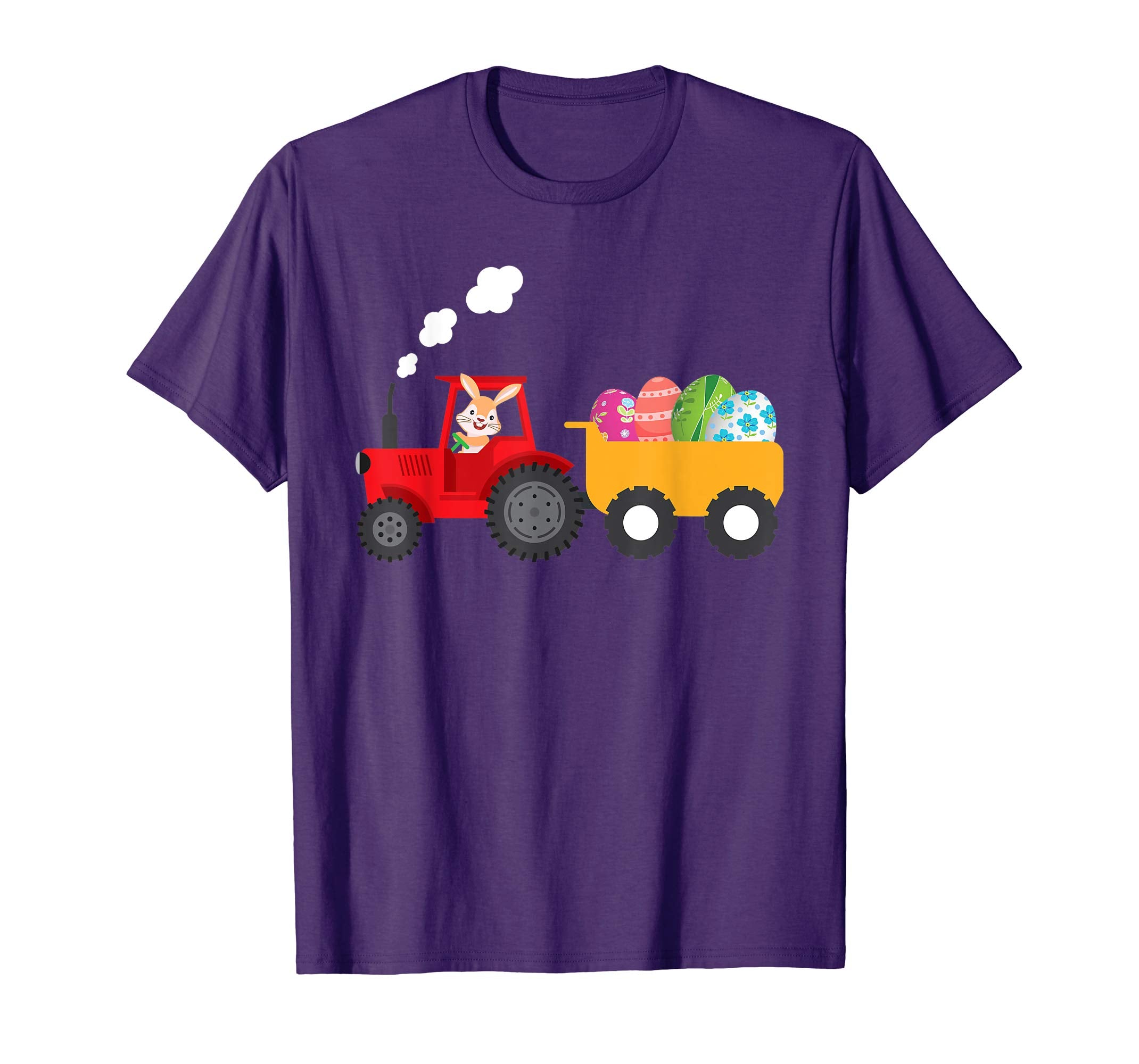 Bunny Tractor Carrying Eggs Easter Day T-Shirt Egg Hunting