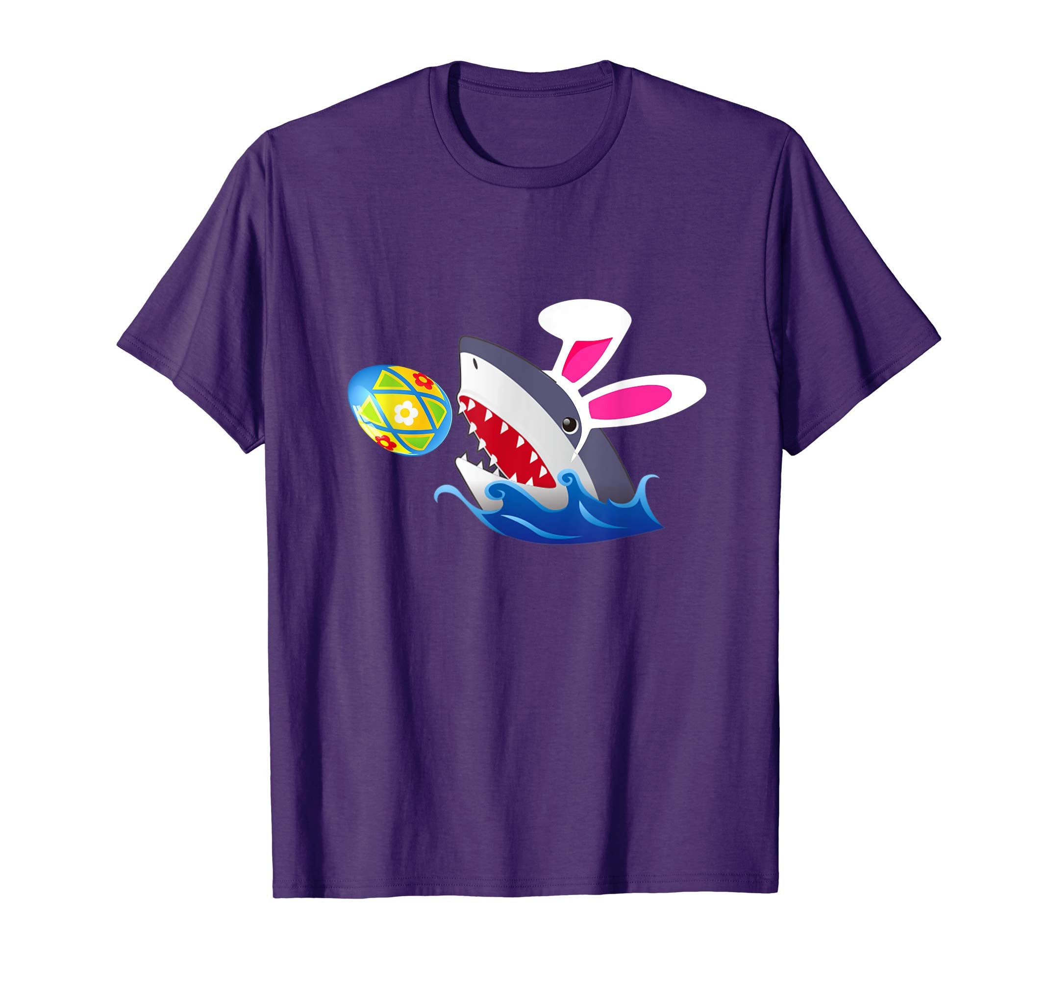 Easter Shirts For Kids Boys Girls Shark Eat Egg Easter Tee