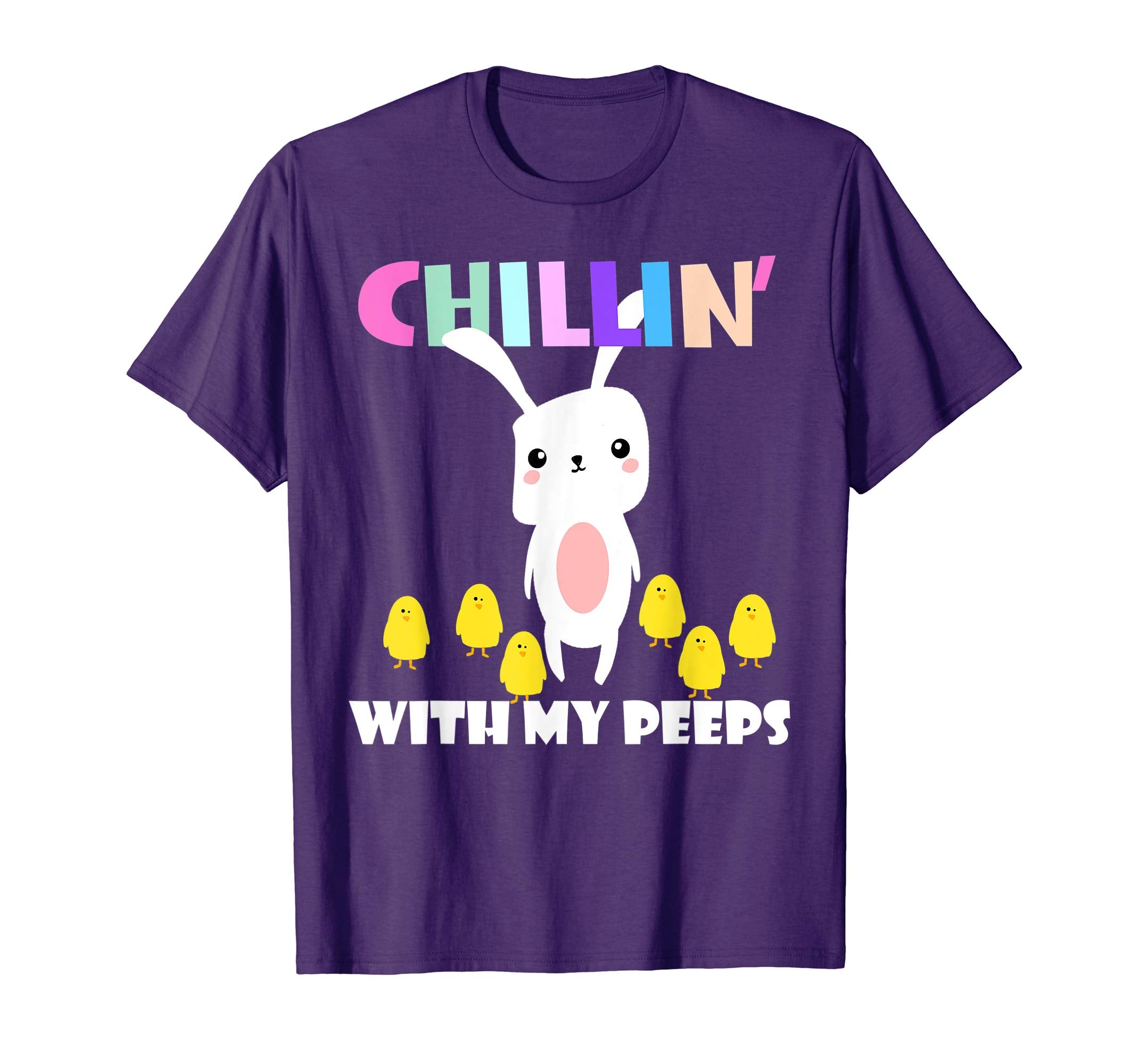 Easter Shirt For Boys Girls Chillin With My Peeps