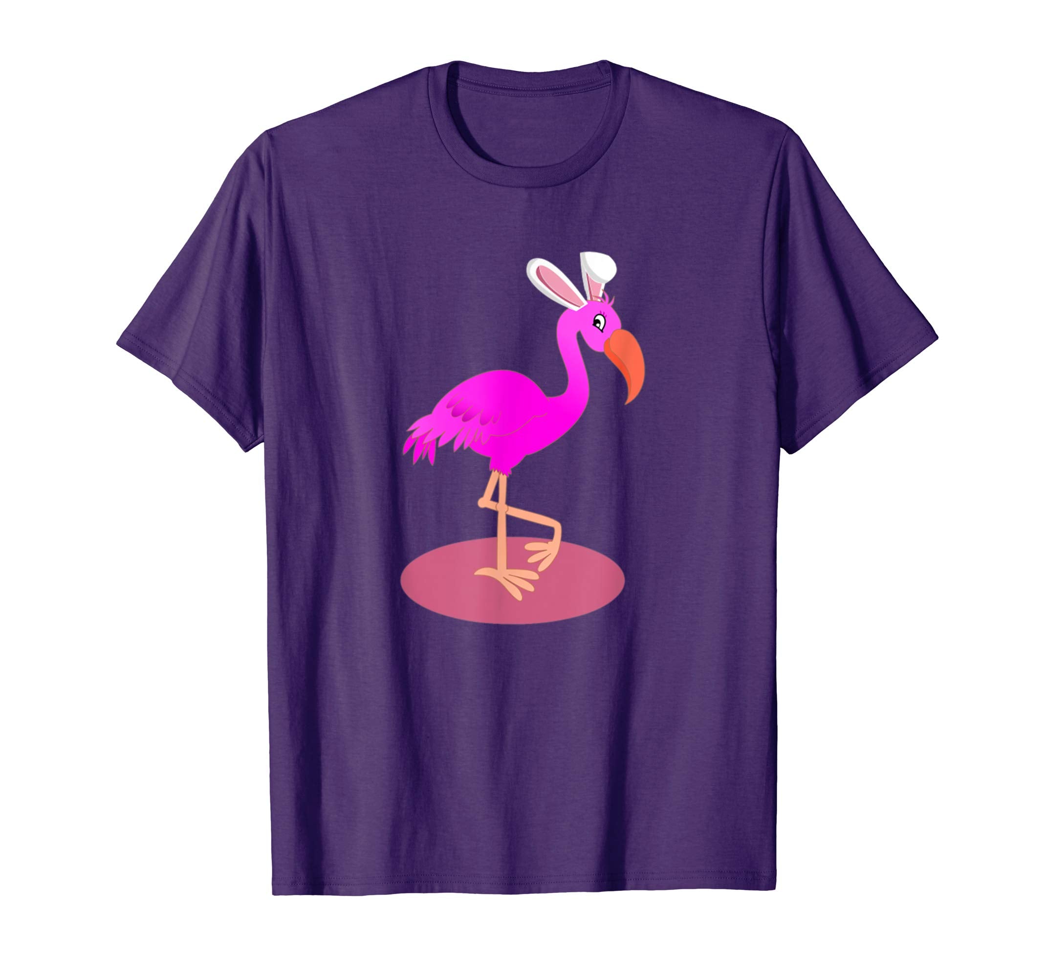 Flamingo With Easter Bunny Ears Cute Pink Bird t shirt