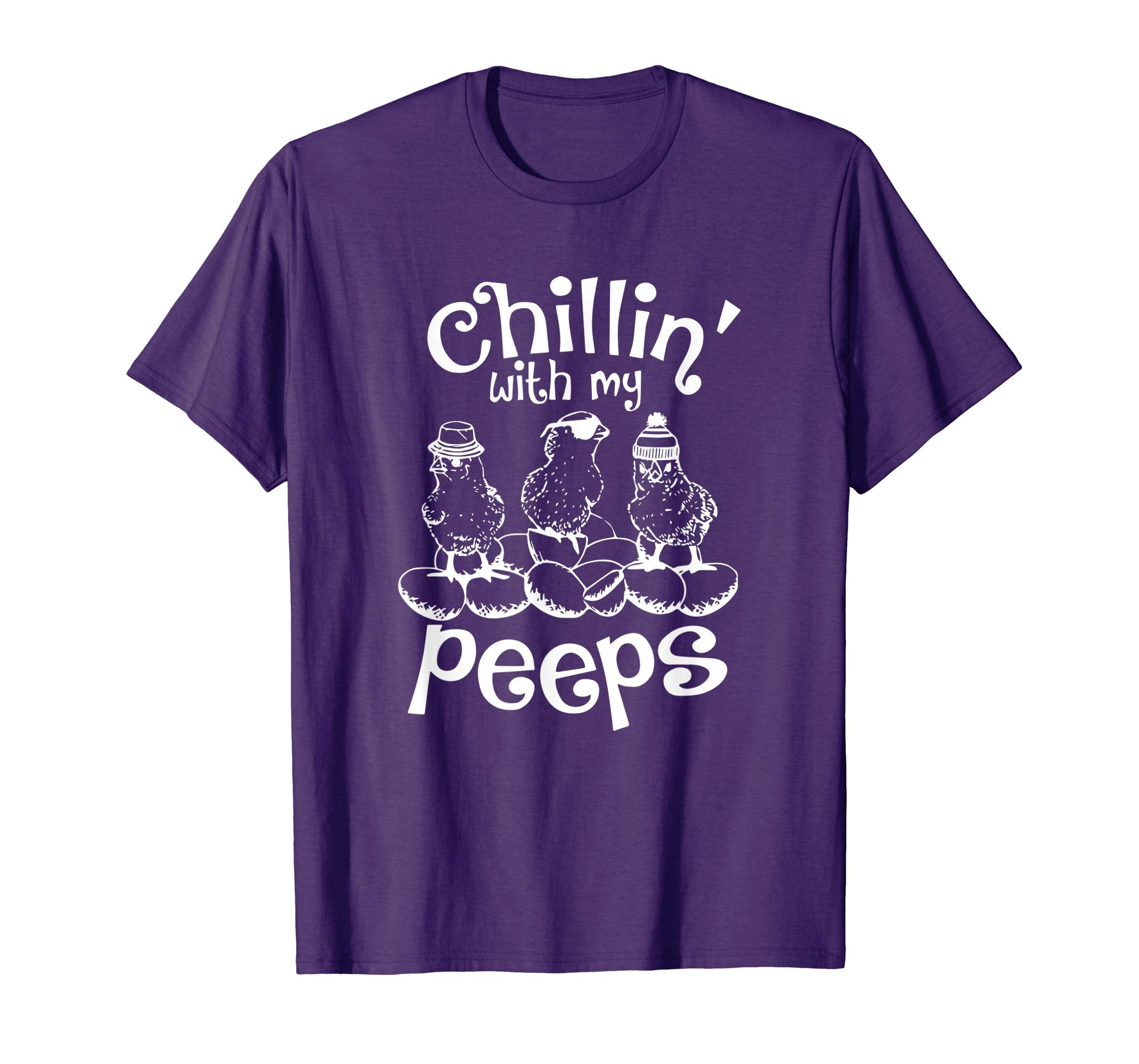 Chillin' With My Peeps Easter Shirt For Boys and Girls