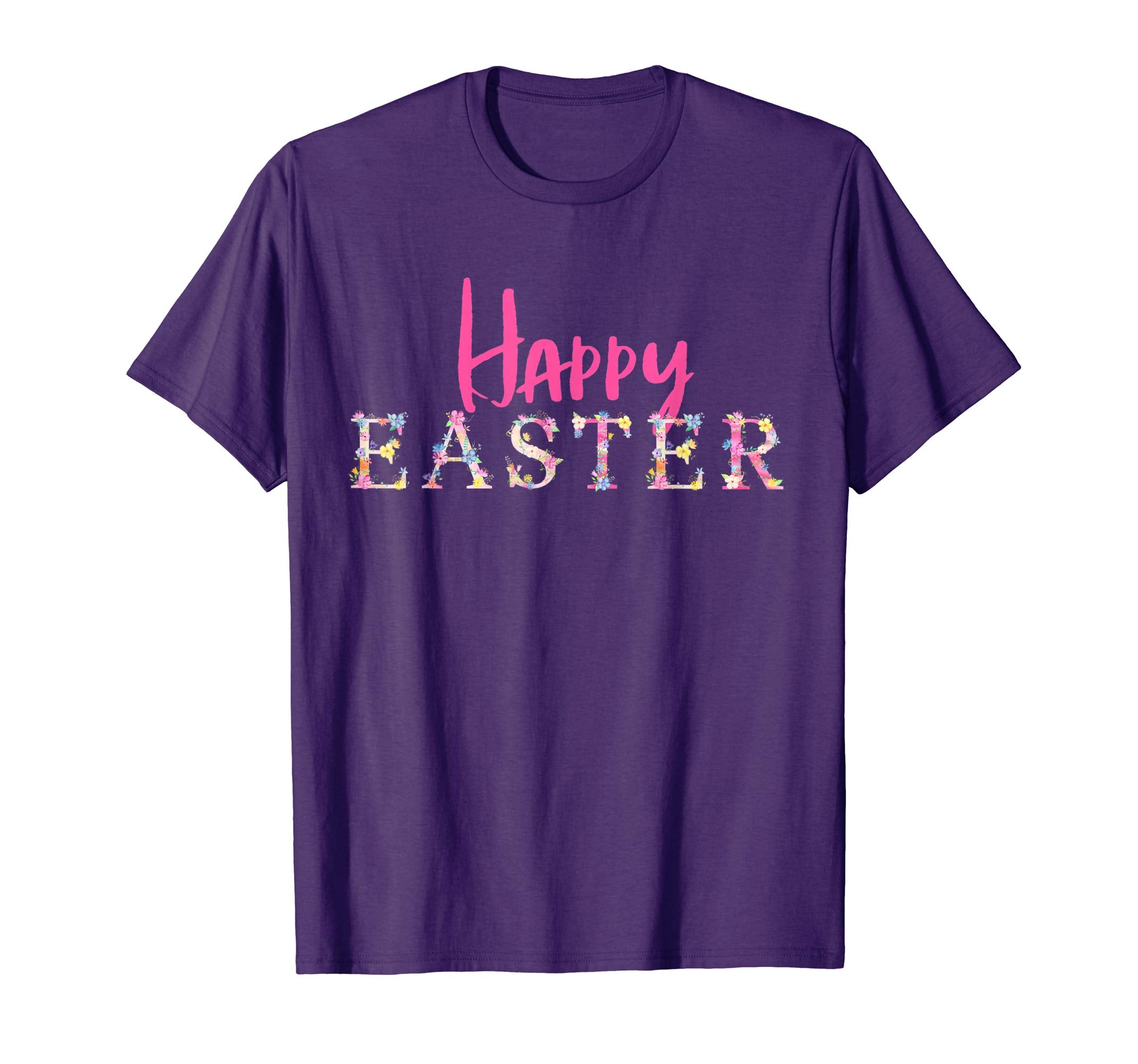 Happy Easter Flower T-Shirt Floral Easter Party Tee