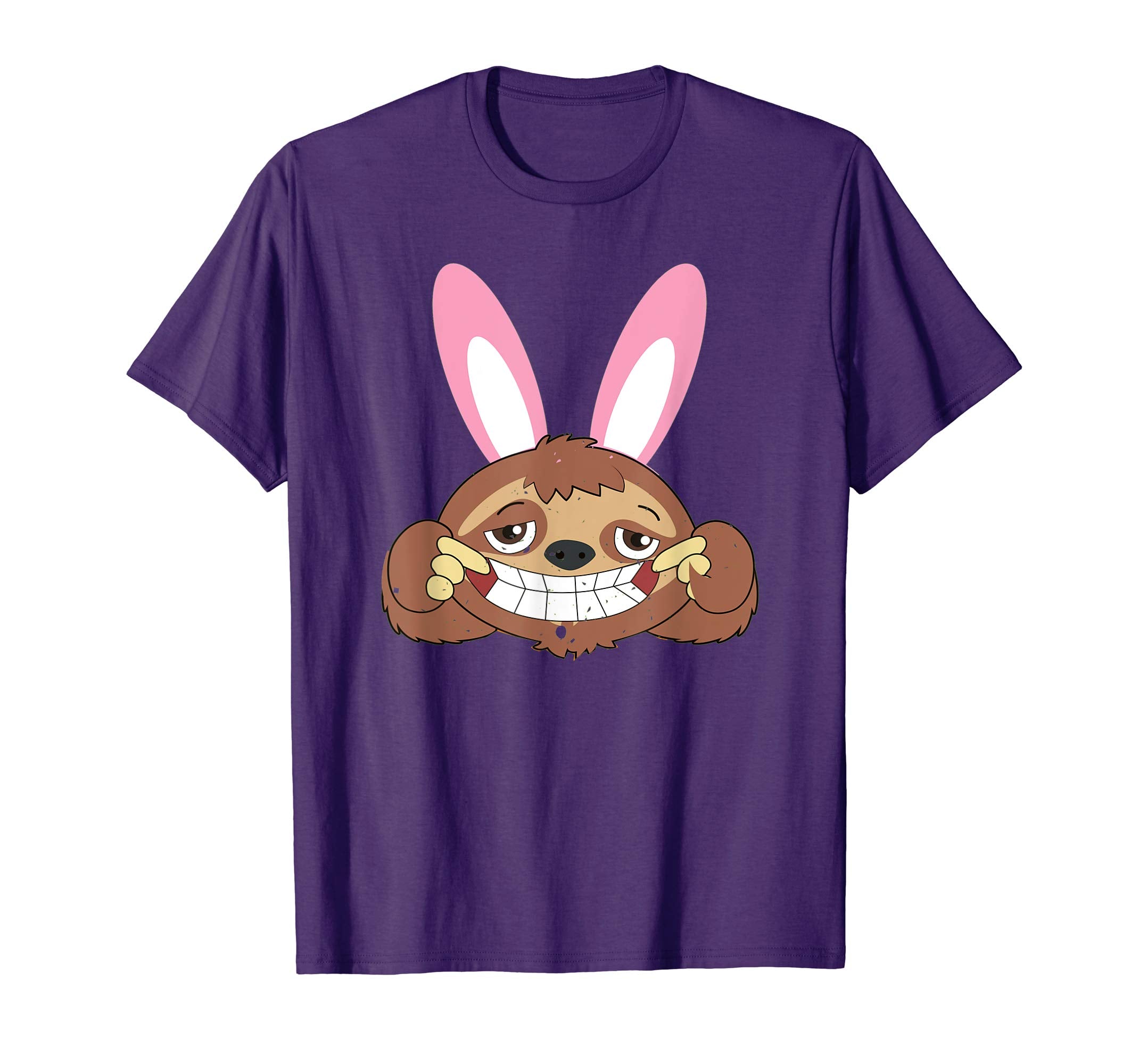 Cute Sloth Lover Shirt Easter Gift For Kids and Adult Bunny