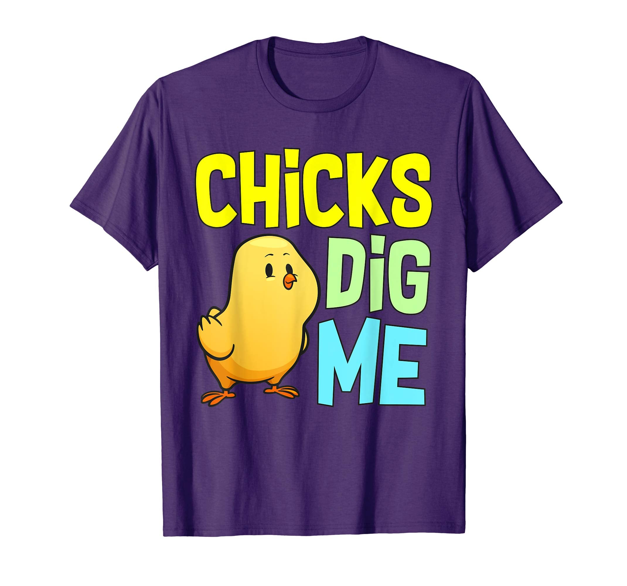 Chicks Dig Me Egg Hunt Happy Easter Kids Boys Girls T Shirt