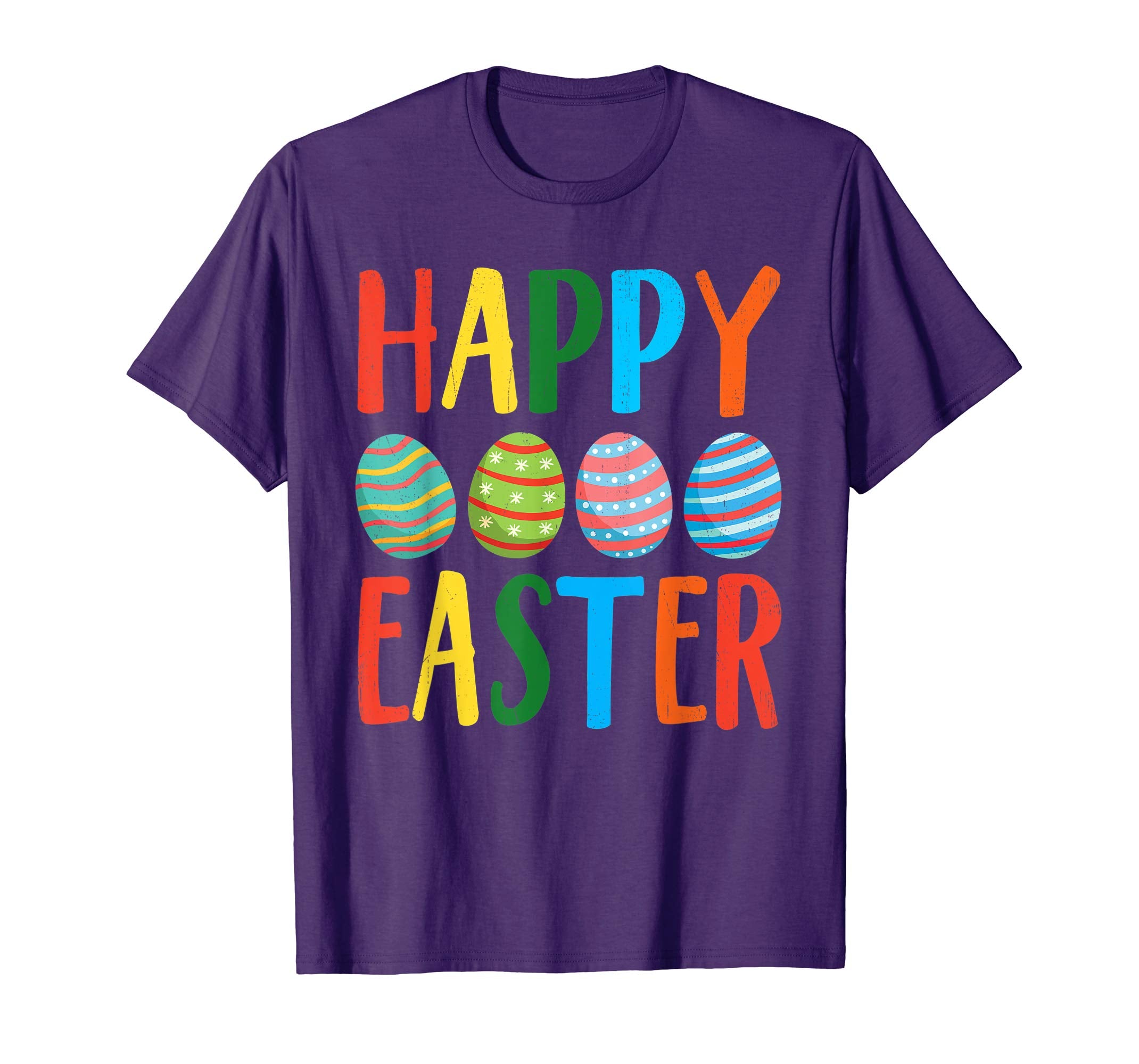 Easter T Shirt Happy Easter Bunny Eggs Tshirt Colorful Gift