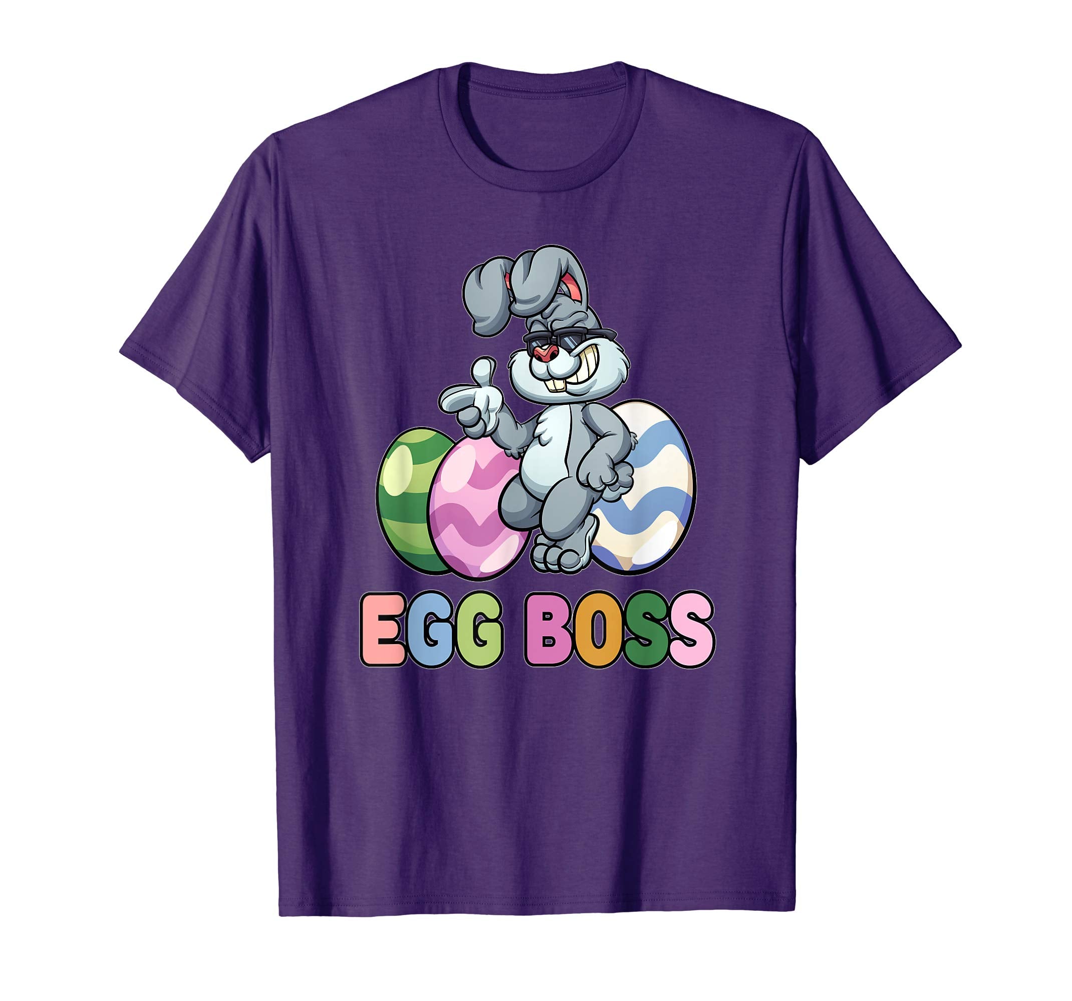 Egg Boss Easter Shirt For Kids Boys Girls Cool Easter Bunny