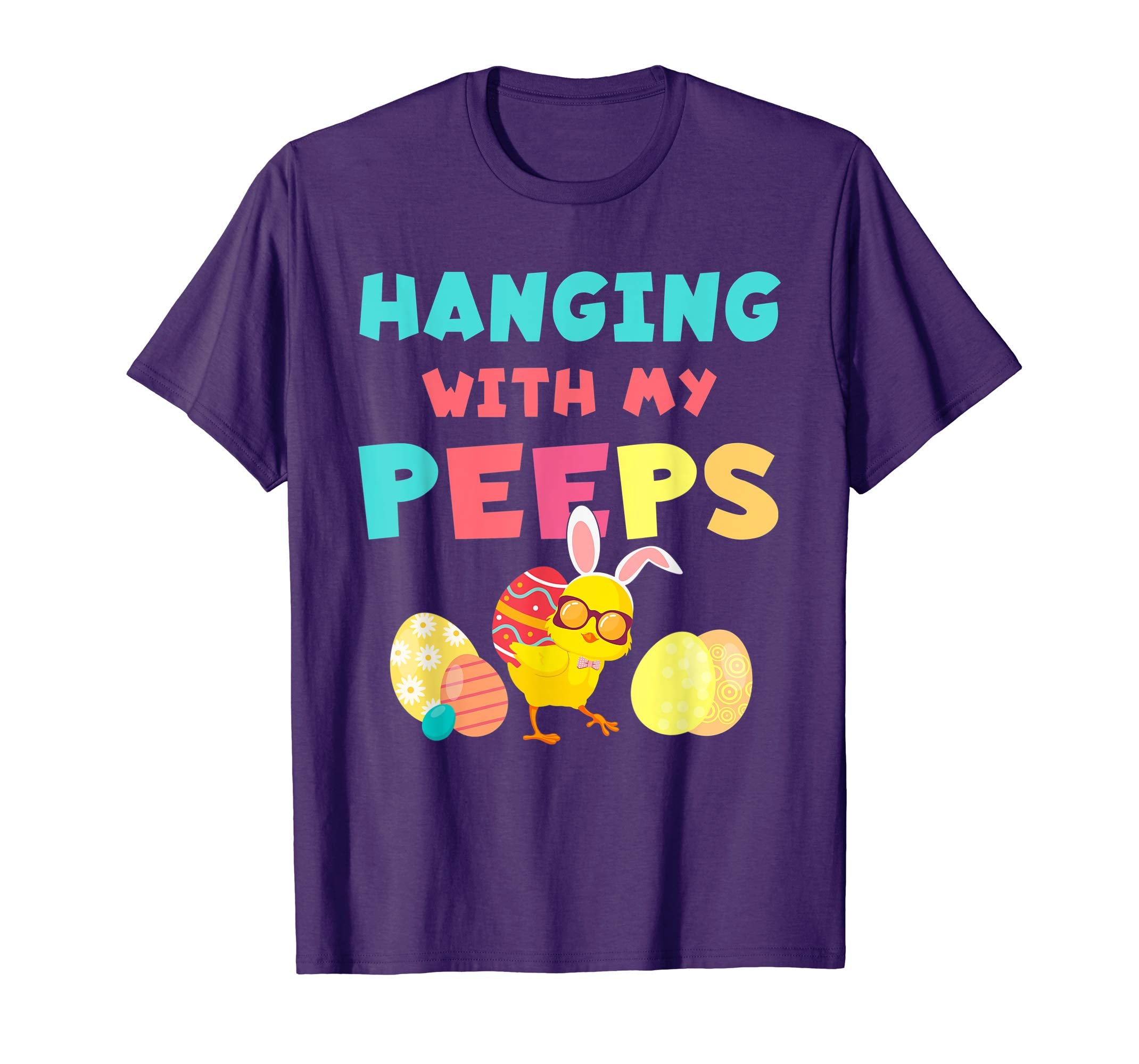 Hanging With My Peeps Happy Easter Kids Boys Girls T Shirt