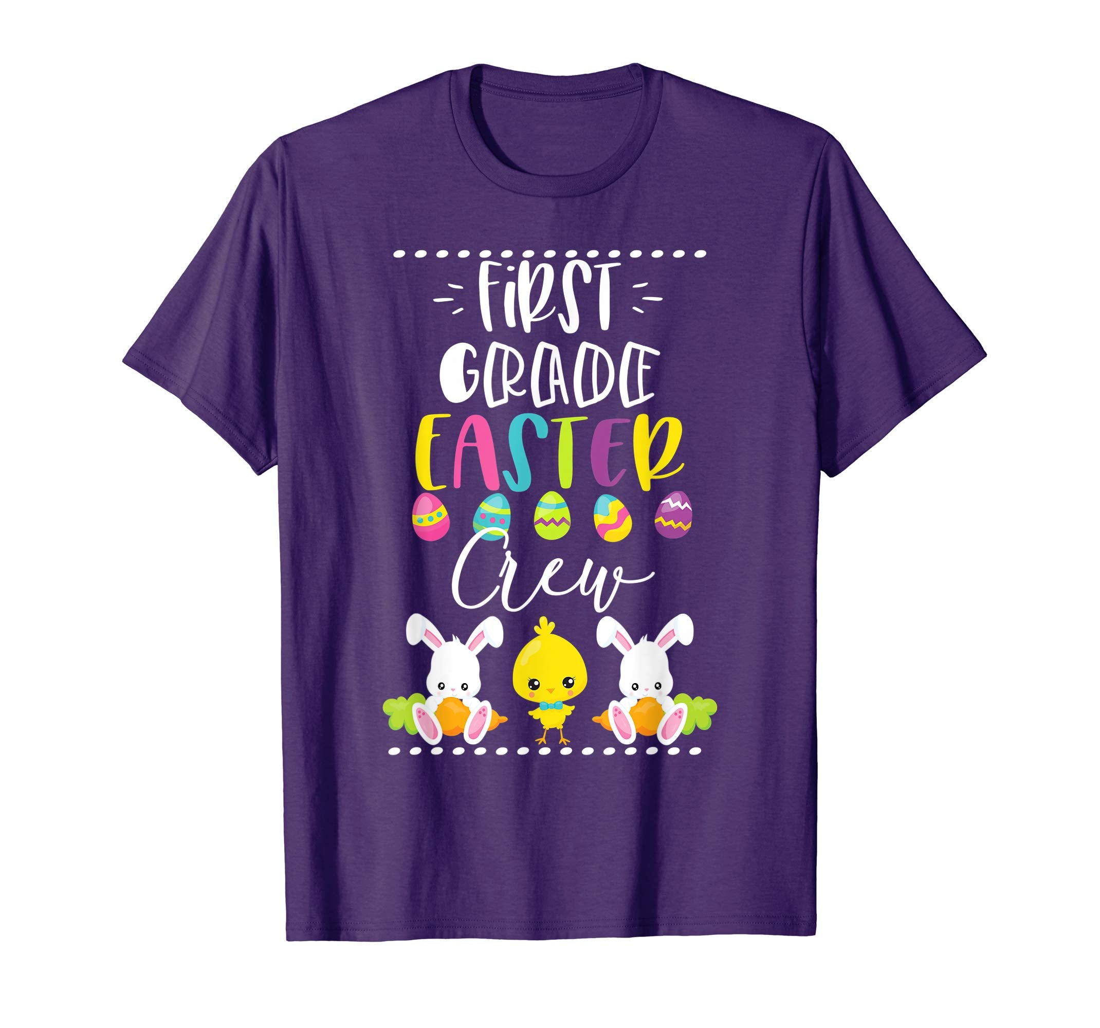 First Grade Easter TShirt Teacher Student Cute Crew