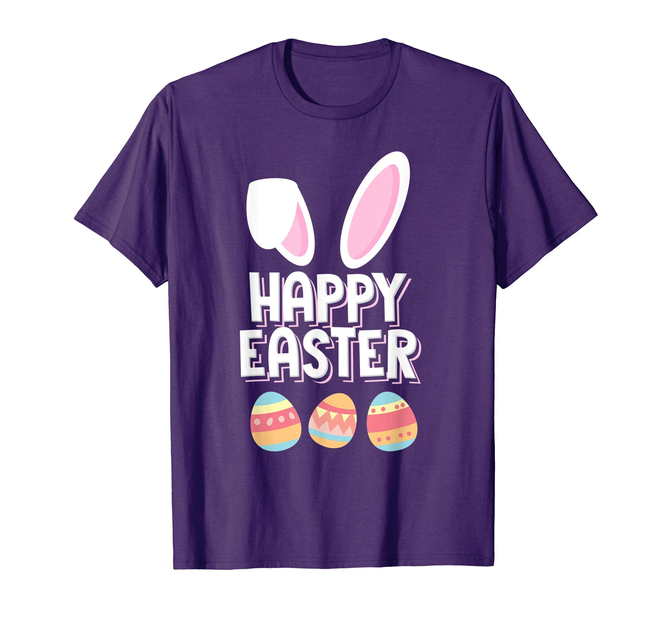 Happy Easter Shirt Funny Bunny Colorful Eggs Hunt T-Shirt