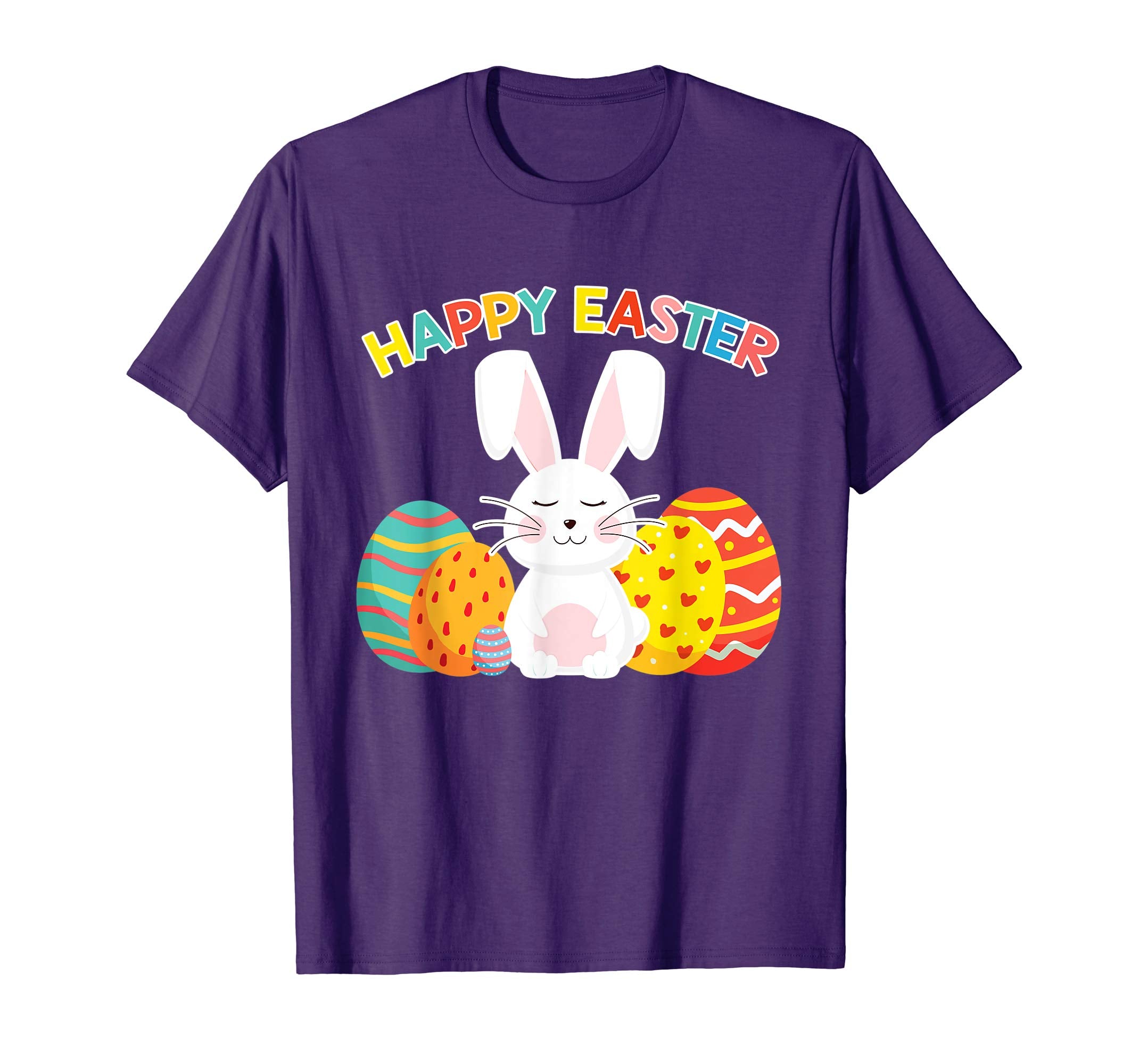 Happy Easter Shirt For Boys Girls Women Men Colorful Eggs