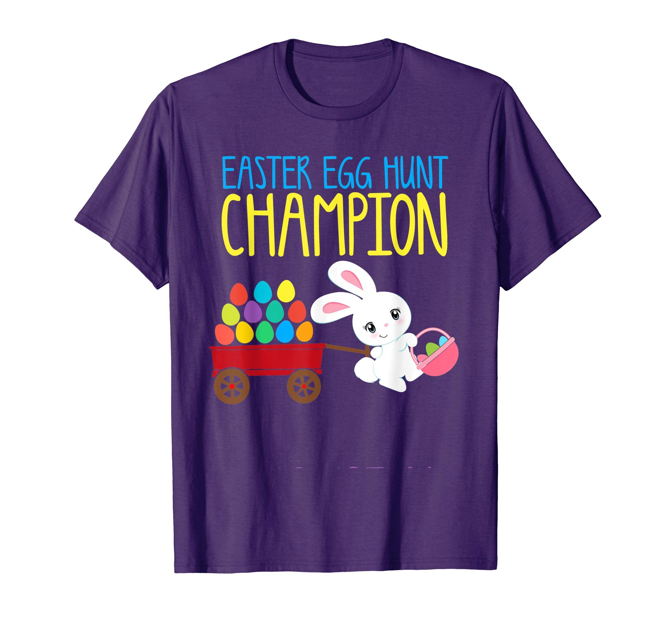 EASTER EGG HUNT CHAMPION Bunny T-Shirt Girls Kids Toddlers