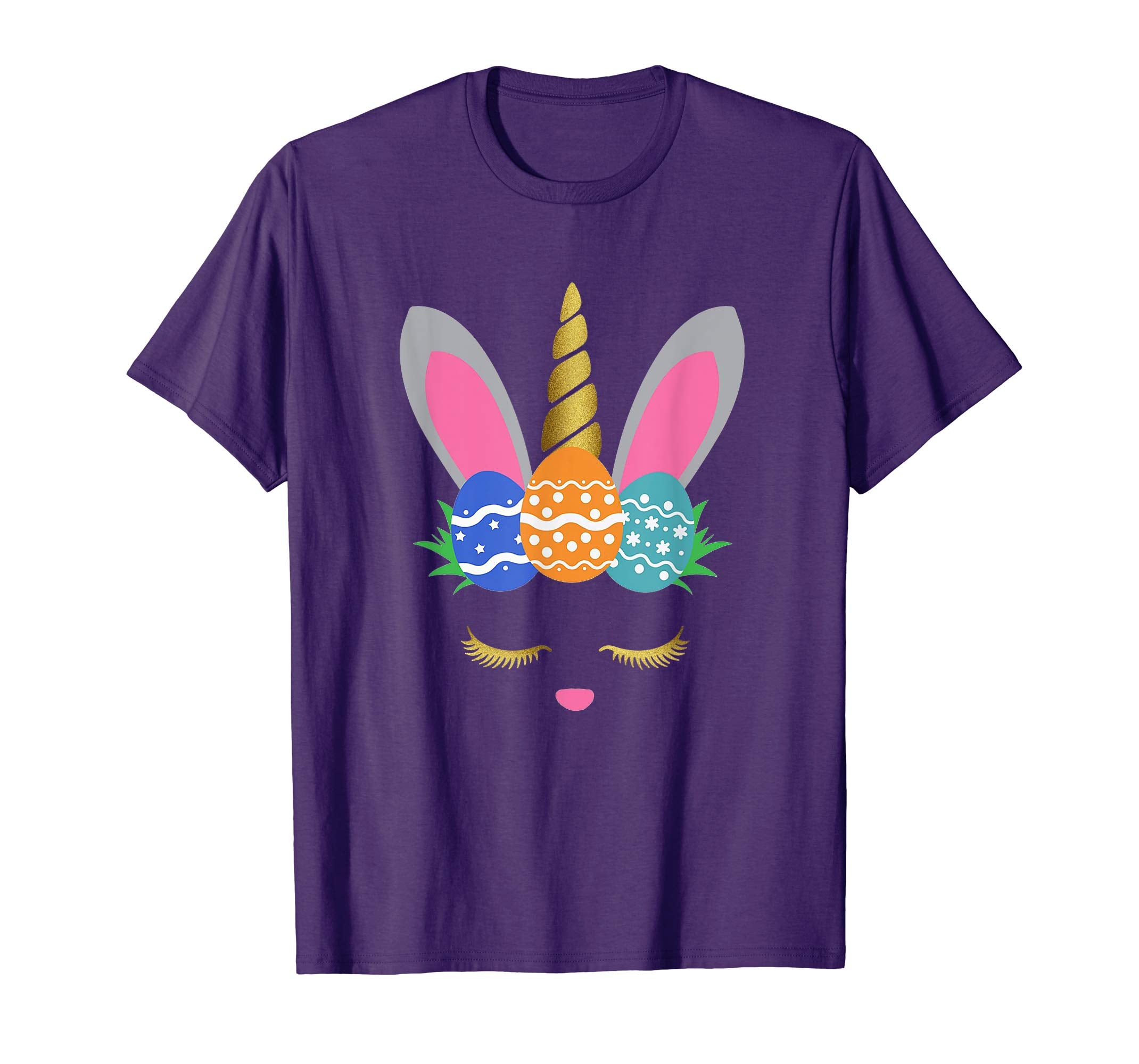 Bunny Unicorn Funny Easter Eggs T Shirt Men Woman Kids