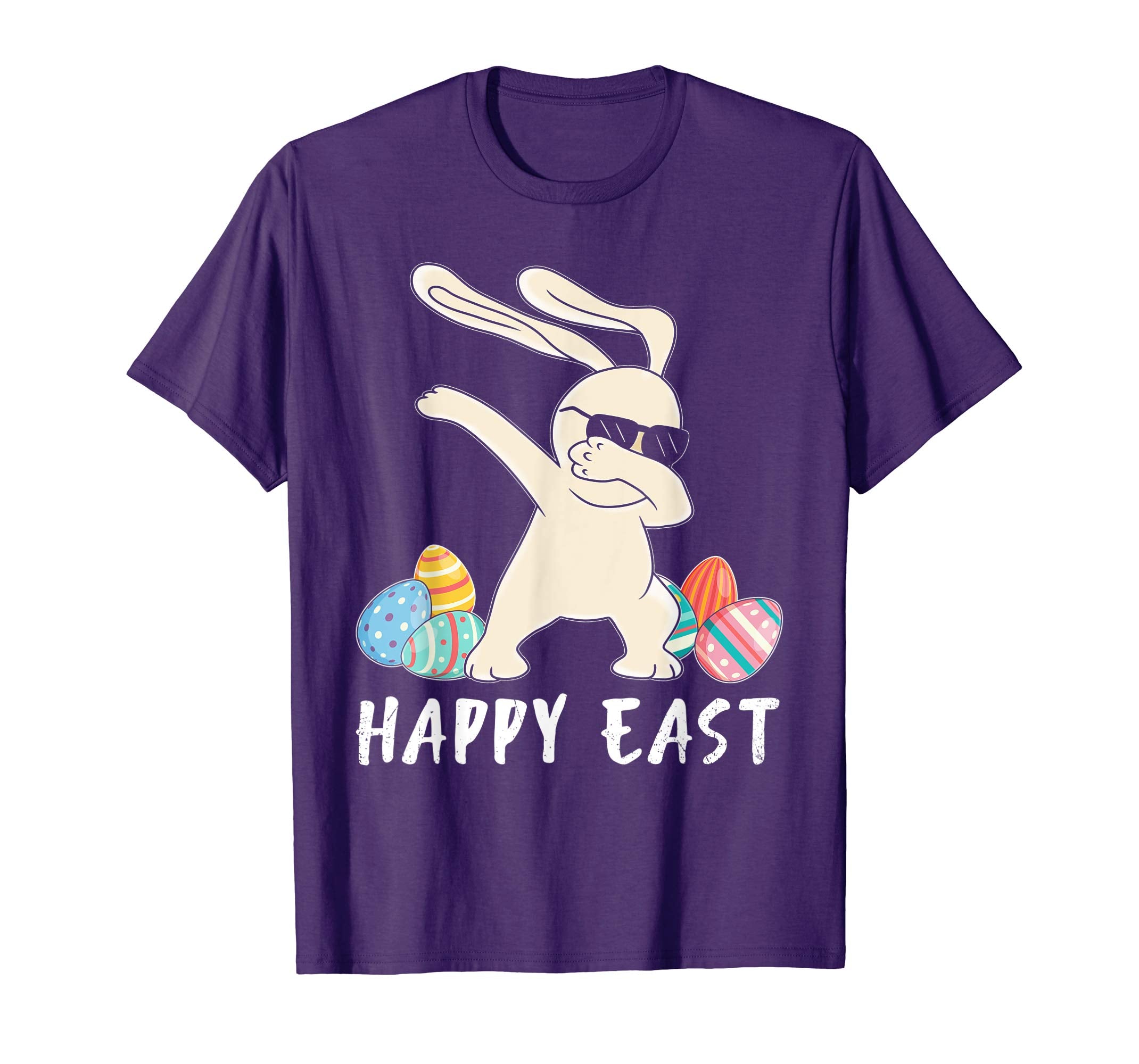 Happy Easter Shirt Dabbing Bunny Colorful Eggs Gift TShirt