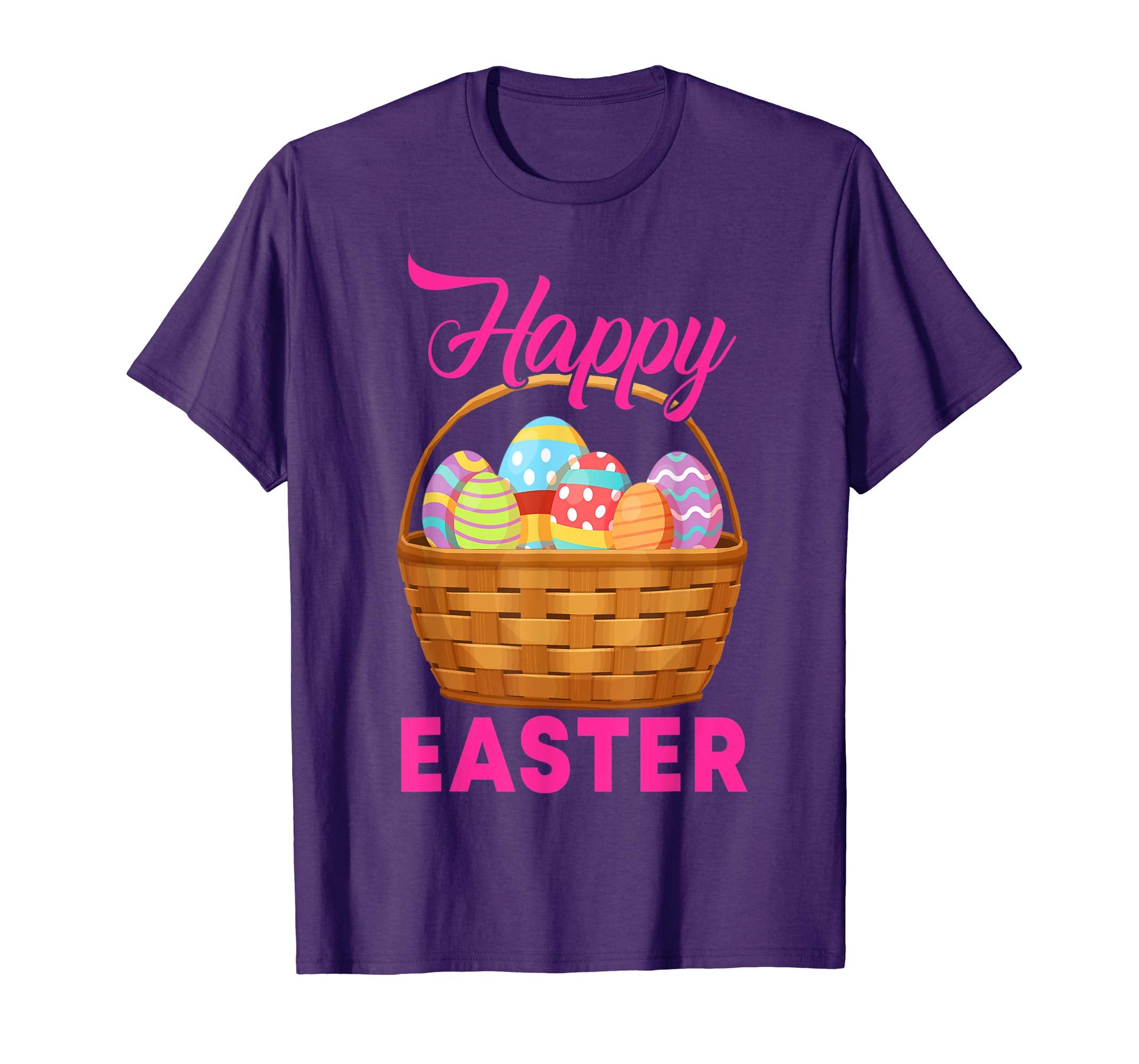 Happy Easter with Eggs T shirt for Men Women Kids