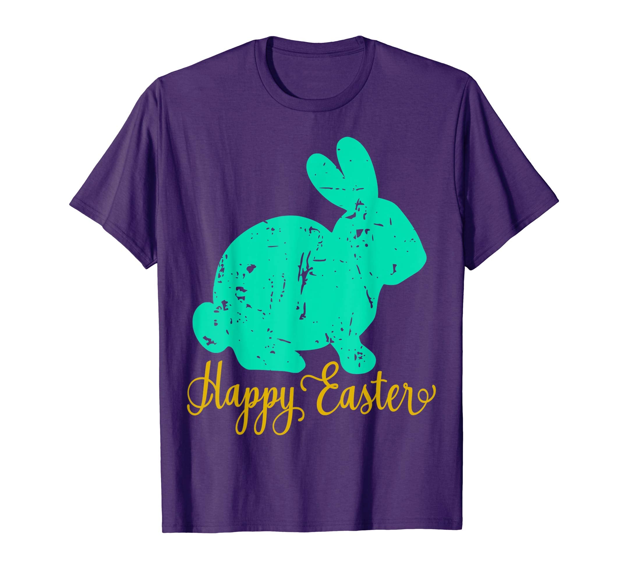 Happy Easter Bunny Shirt Distressed Vintage Grunge Teacher