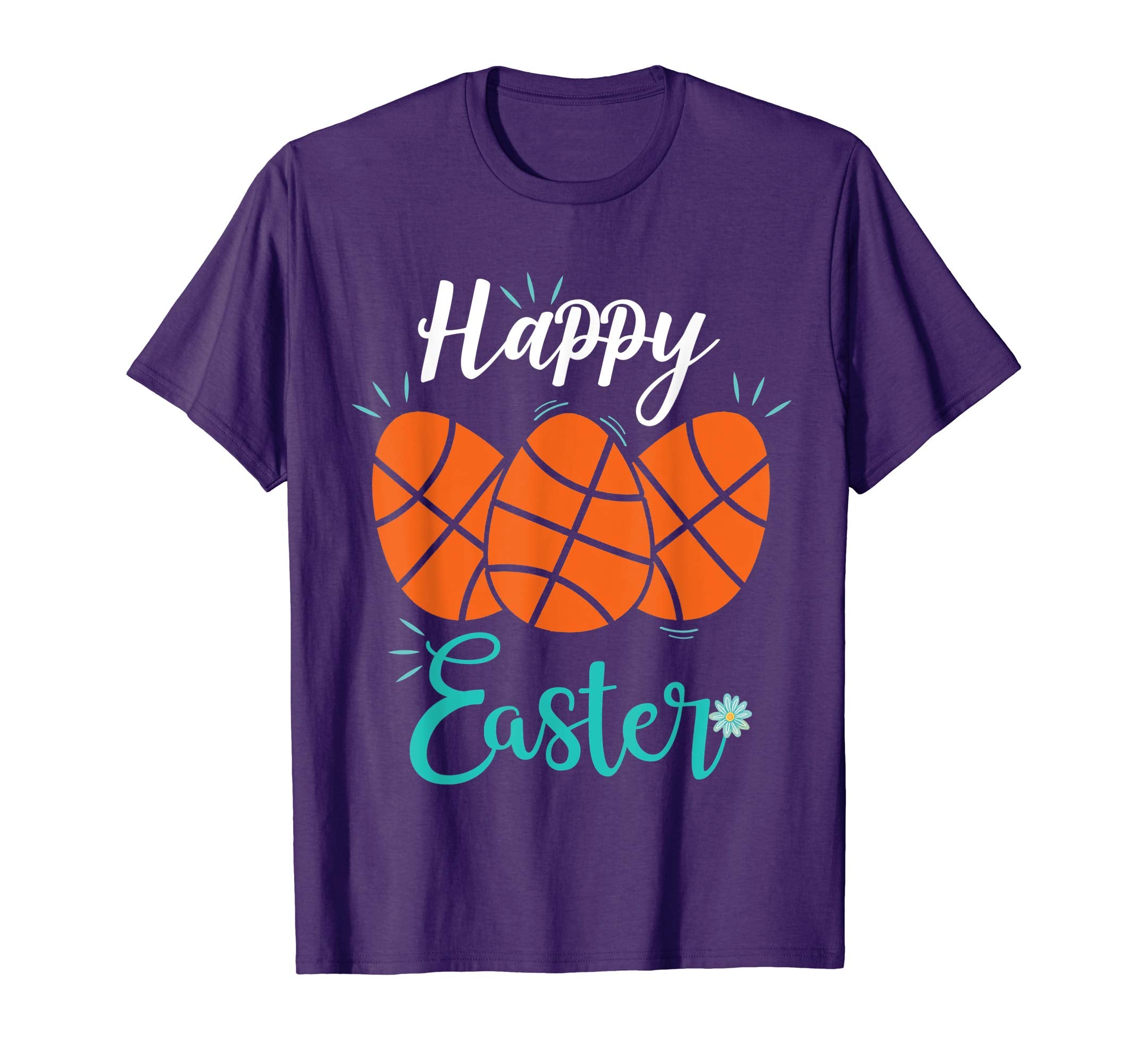 Happy Easter basketball eggs Funny T-shirt for boy girl
