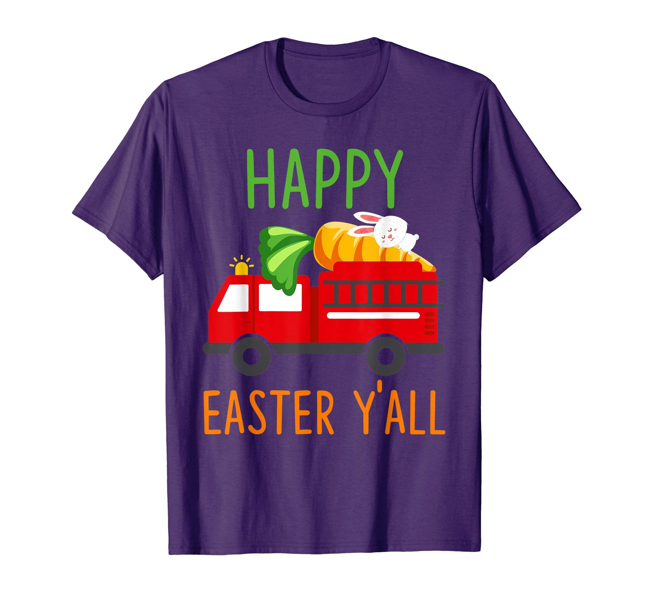 Firefighter-Truck Happy-Easter-Y'all T-shirt