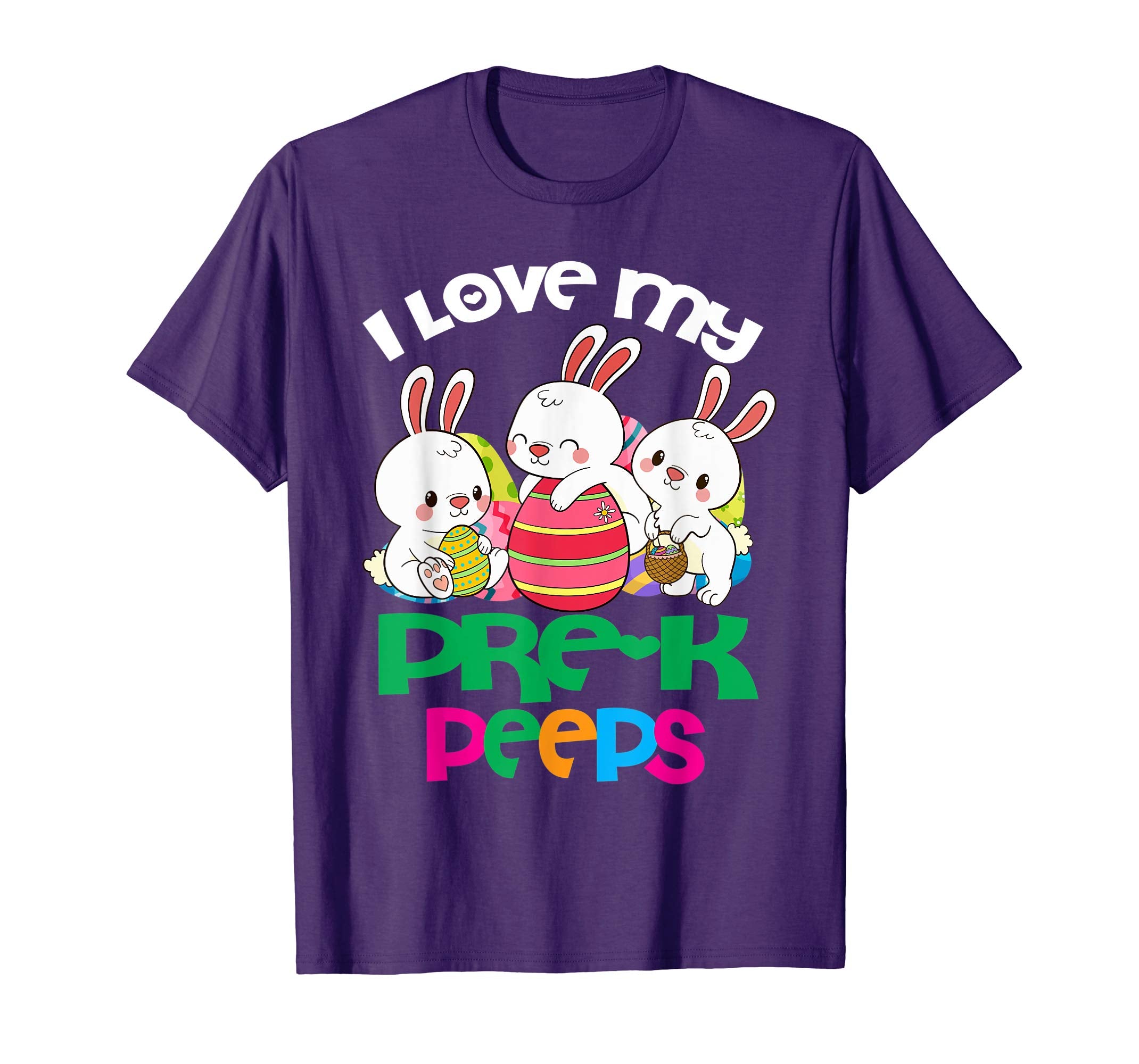 I Love My Pre-k Peeps Easter Egg Bunnies Teacher Shirt