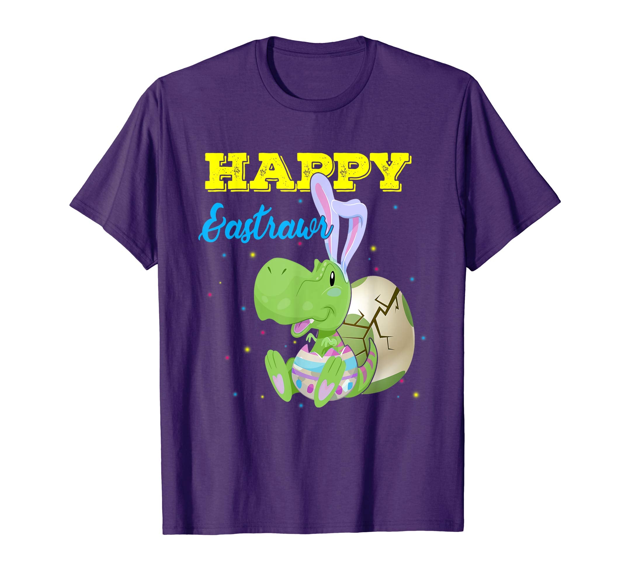 Happy Eastrawr T Rex Dinosaur Easter Bunny Egg Shirt Kids