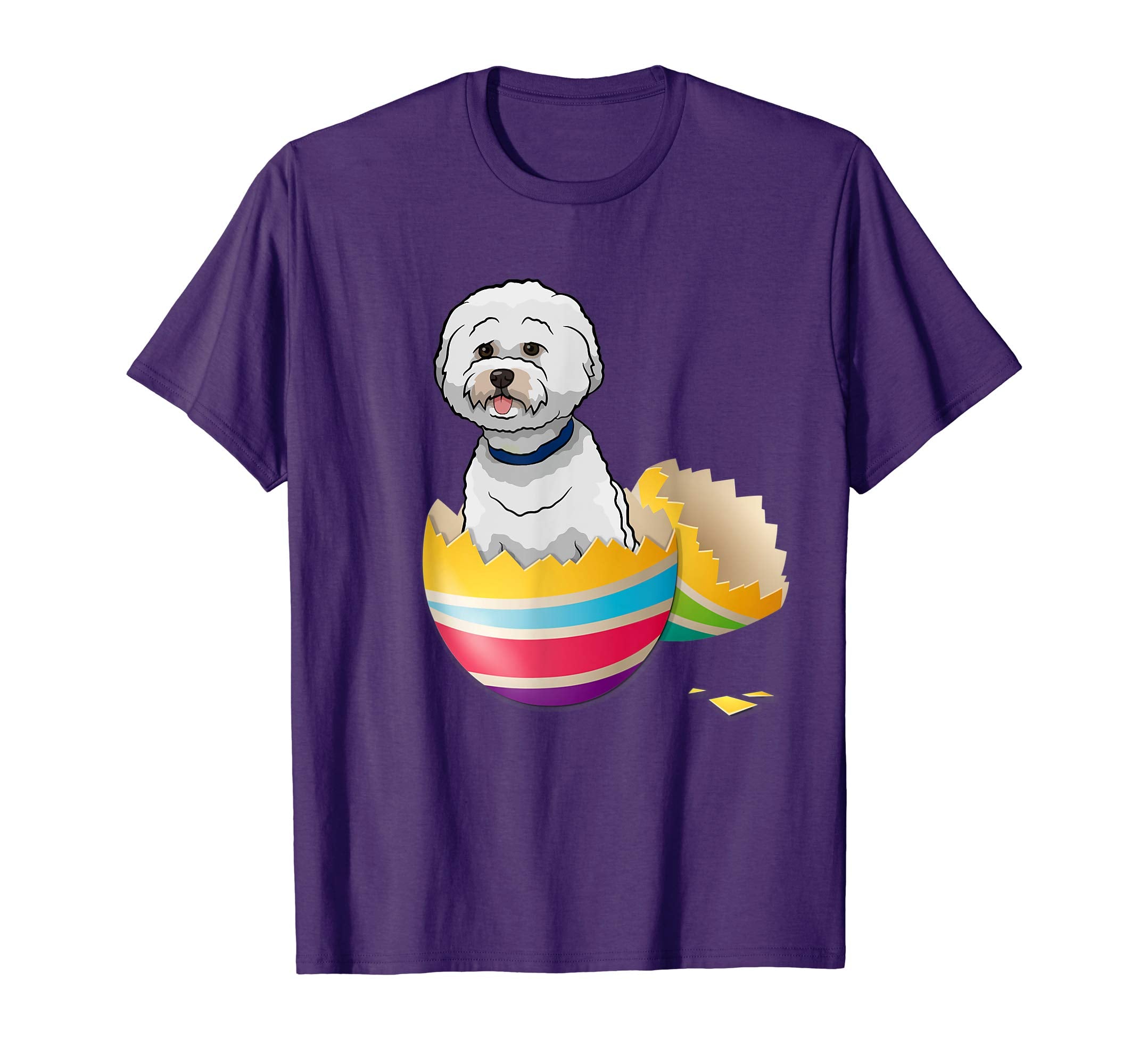 Bichons Frise Hatching From Easter Egg Easter Day Shirt