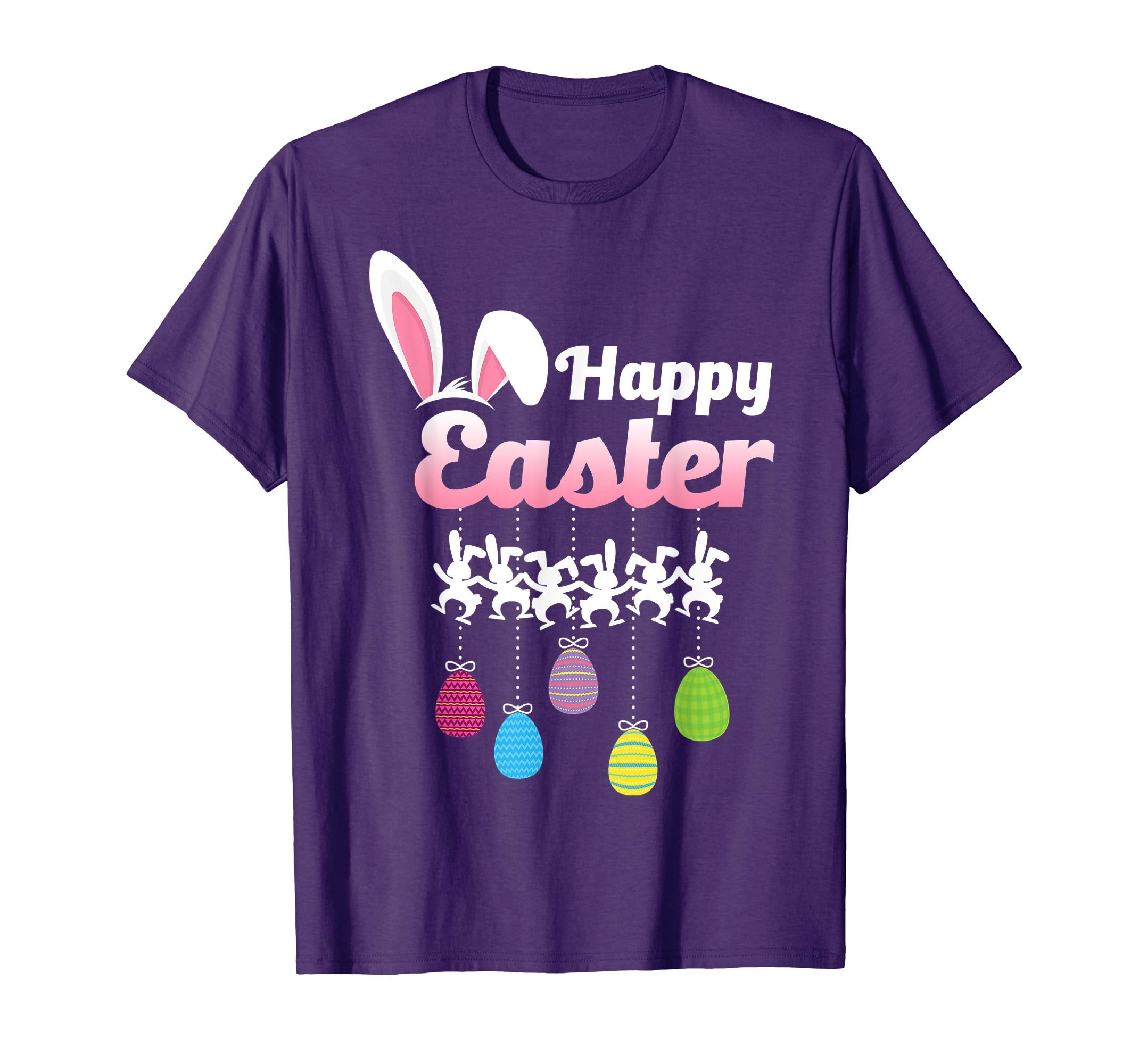 Happy Easter Bunny Tee shirt with Easter Eggs T-Shirt