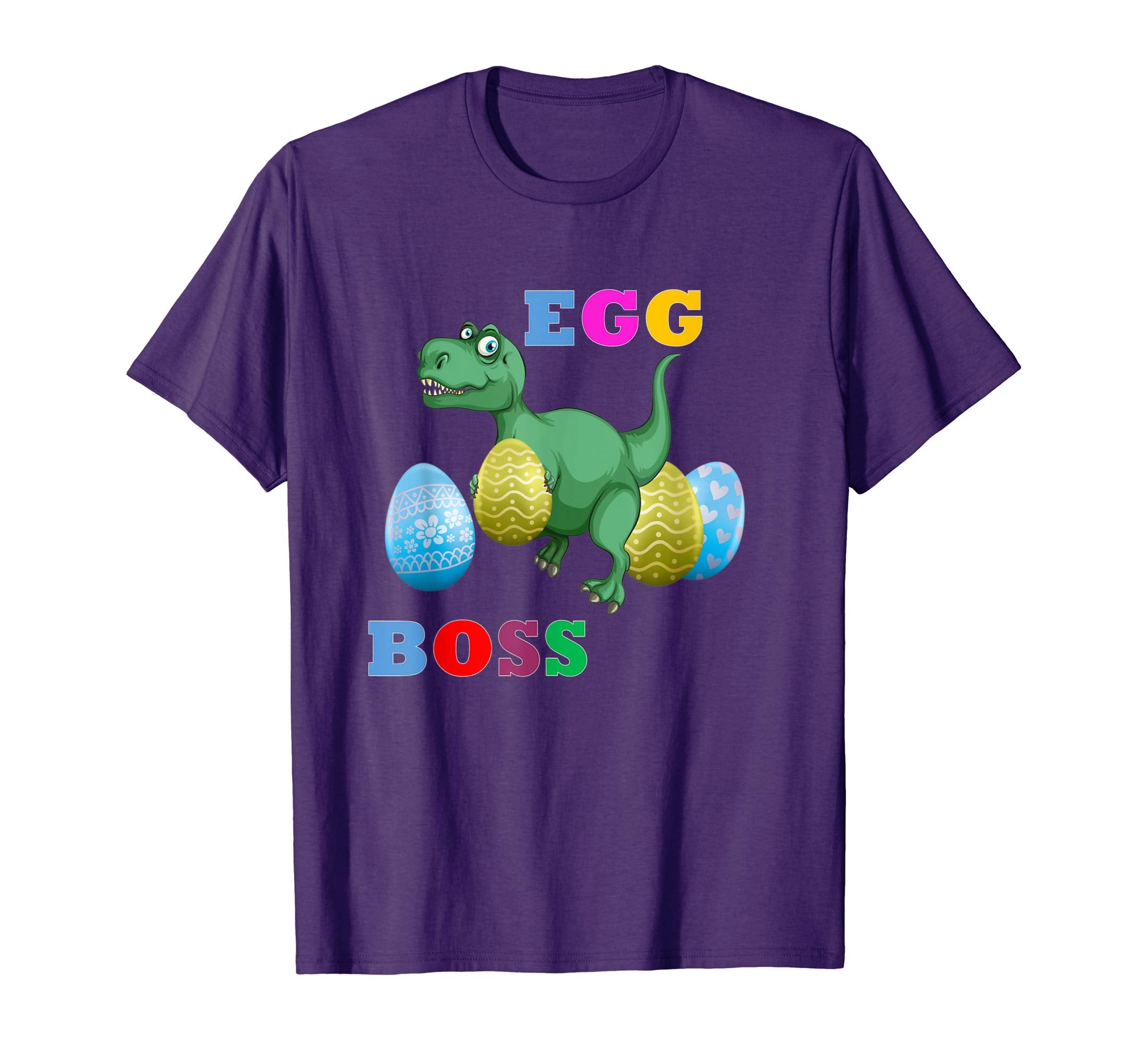 Easter T-Rex Shirt For Kids Cute Easter Dinosaur Eggs Boss