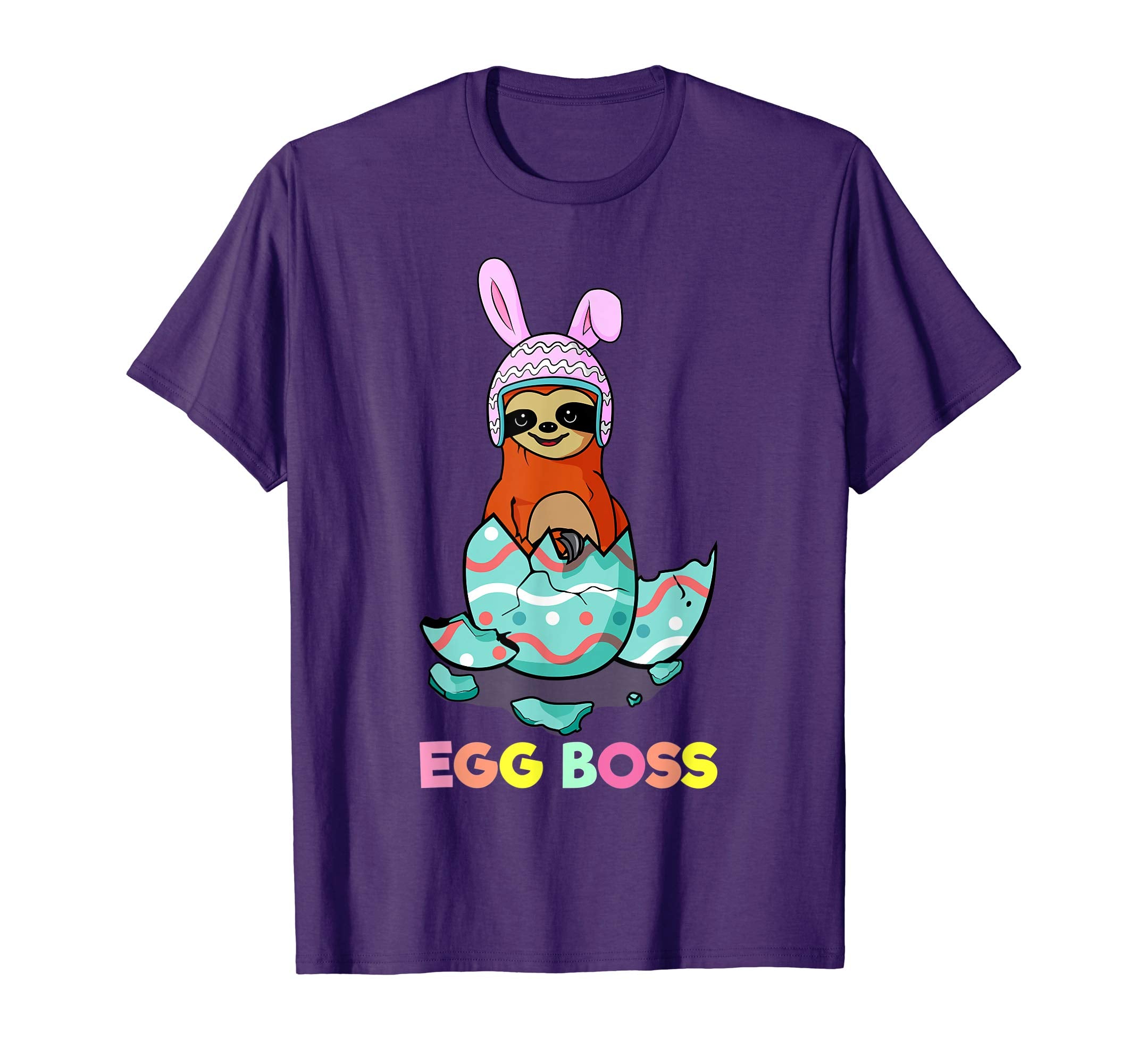 Funny Egg Boss Easter Sloth T-Shirt