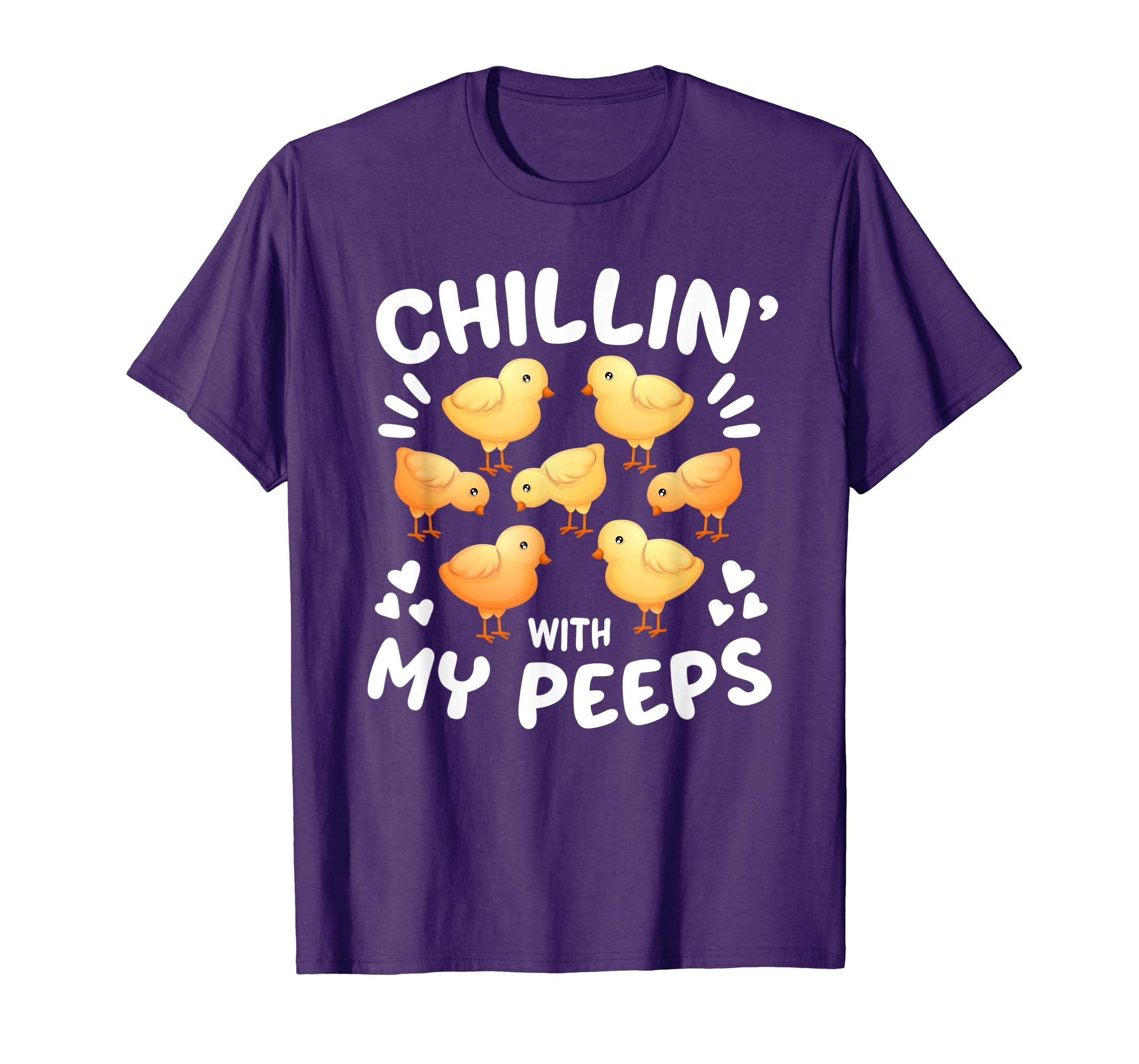 Chillin With My Peeps Happy Easter Kids Boys Girls T Shirt