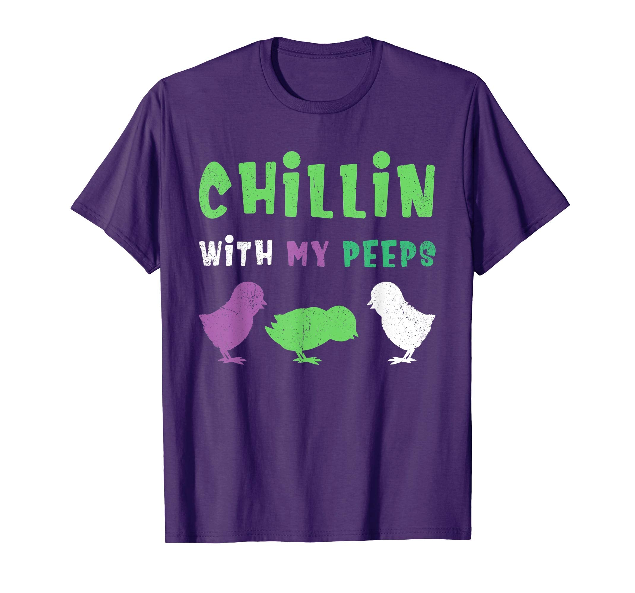 Chillin With My Peeps Funny Easter Bunny Cool T-Shirt