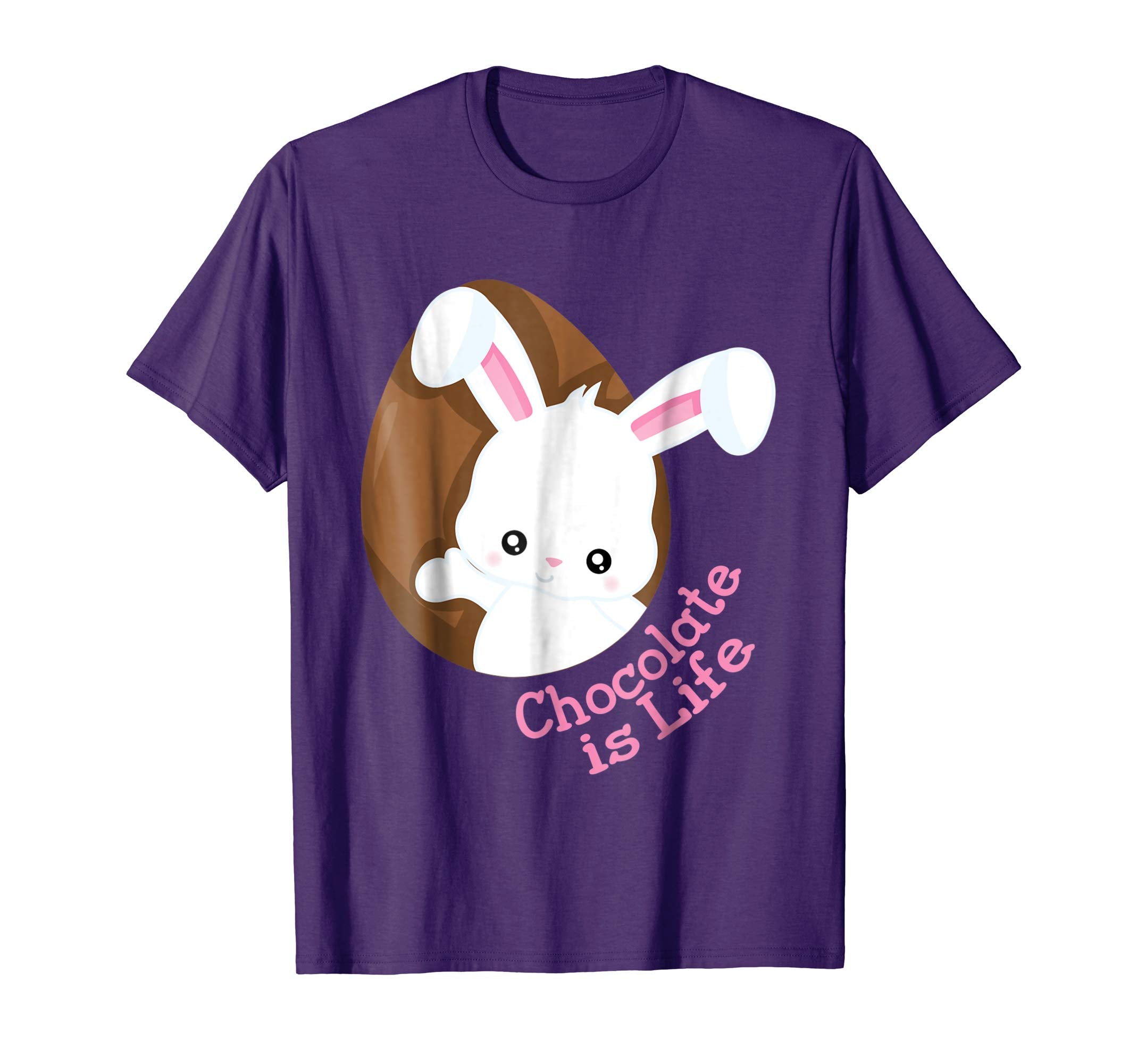 Chocolate Is Life Funny Easter Bunny Candy Egg T-Shirt