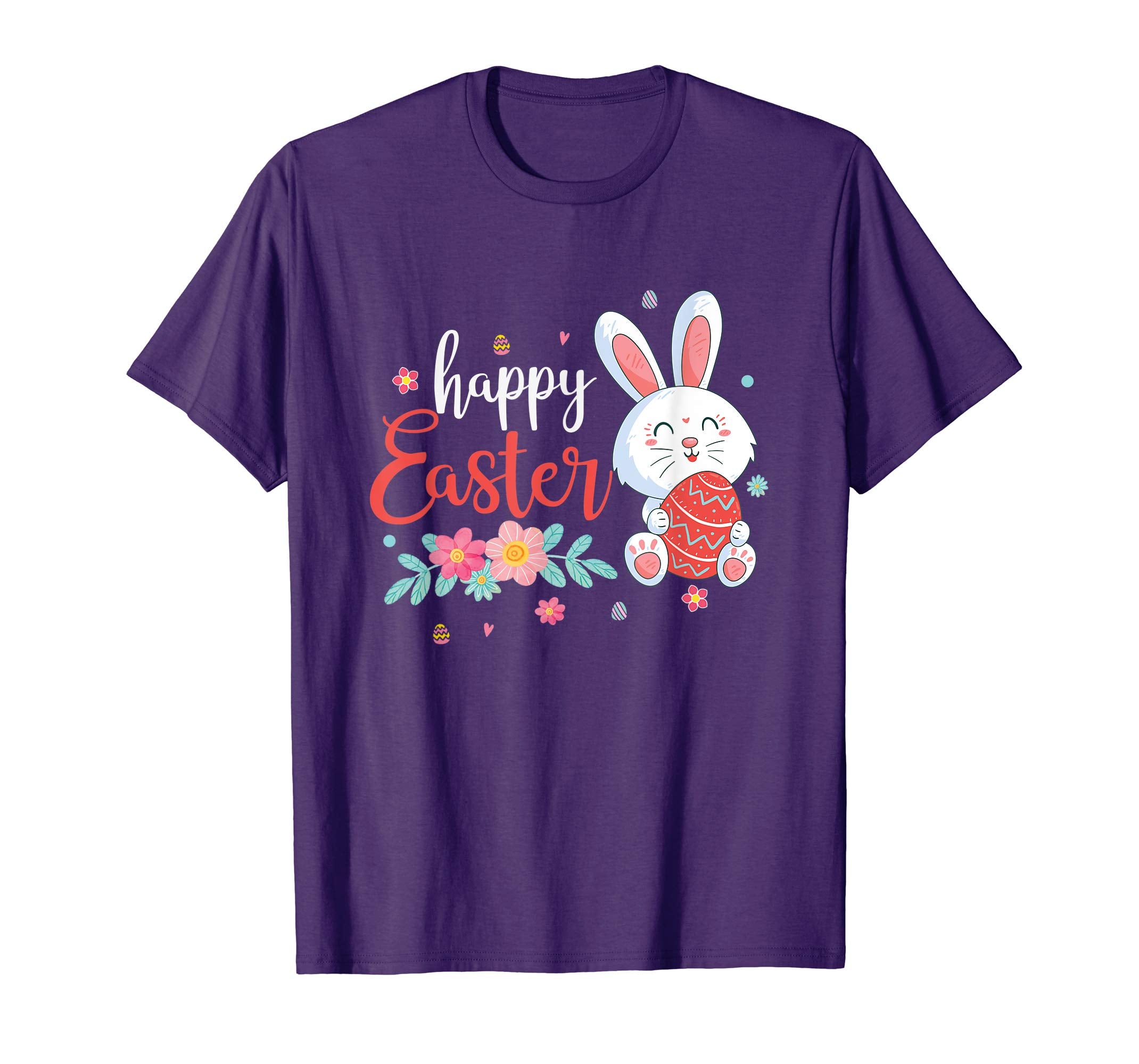 Happy Easter Bunny Tee shirt with Easter Eggs
