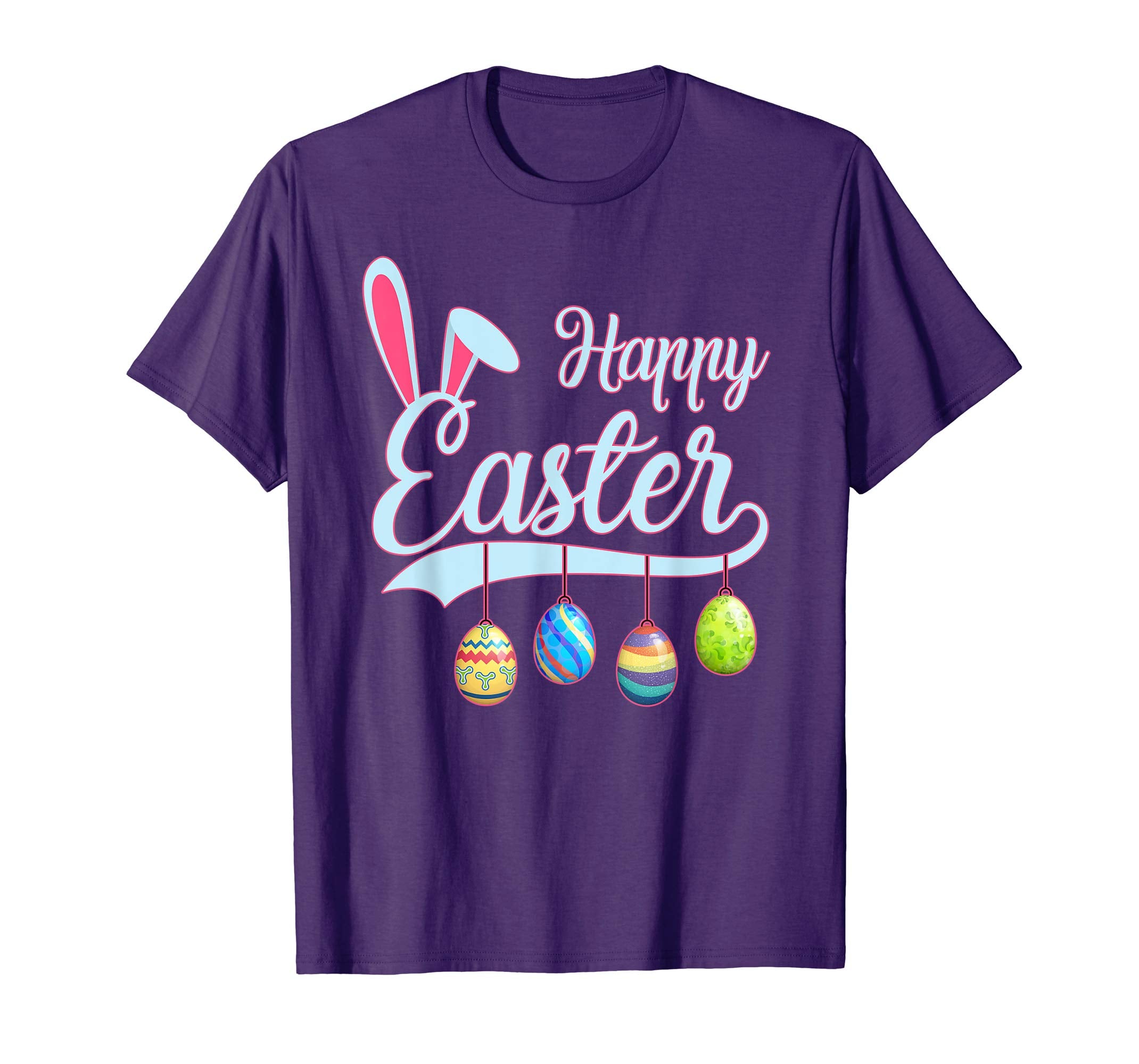 Happy Easter Bunny Tee shirt with Easter Eggs Tee