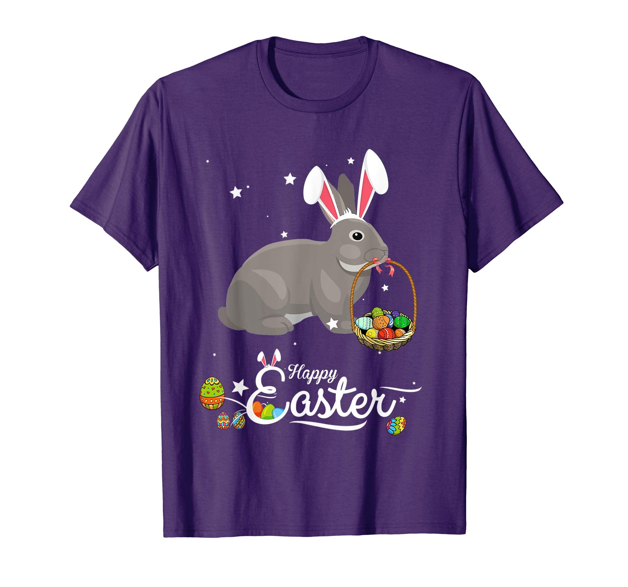 Cute Easter Rabbits with Bunny Ears and Eggs T Shirt