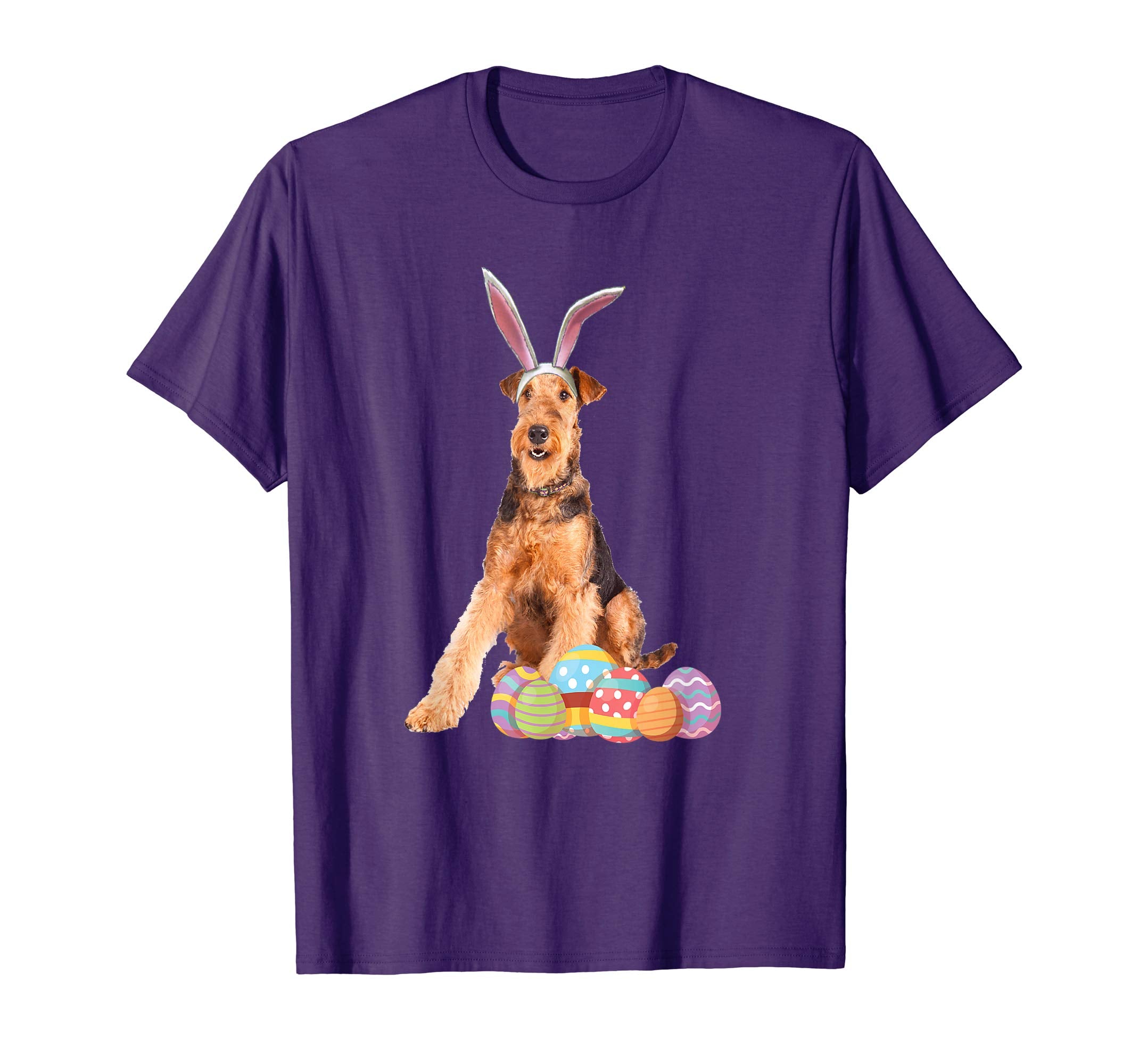 Easter Shirt Airedale Terrier Funny Bunny Ears &amp; Eggs Gift