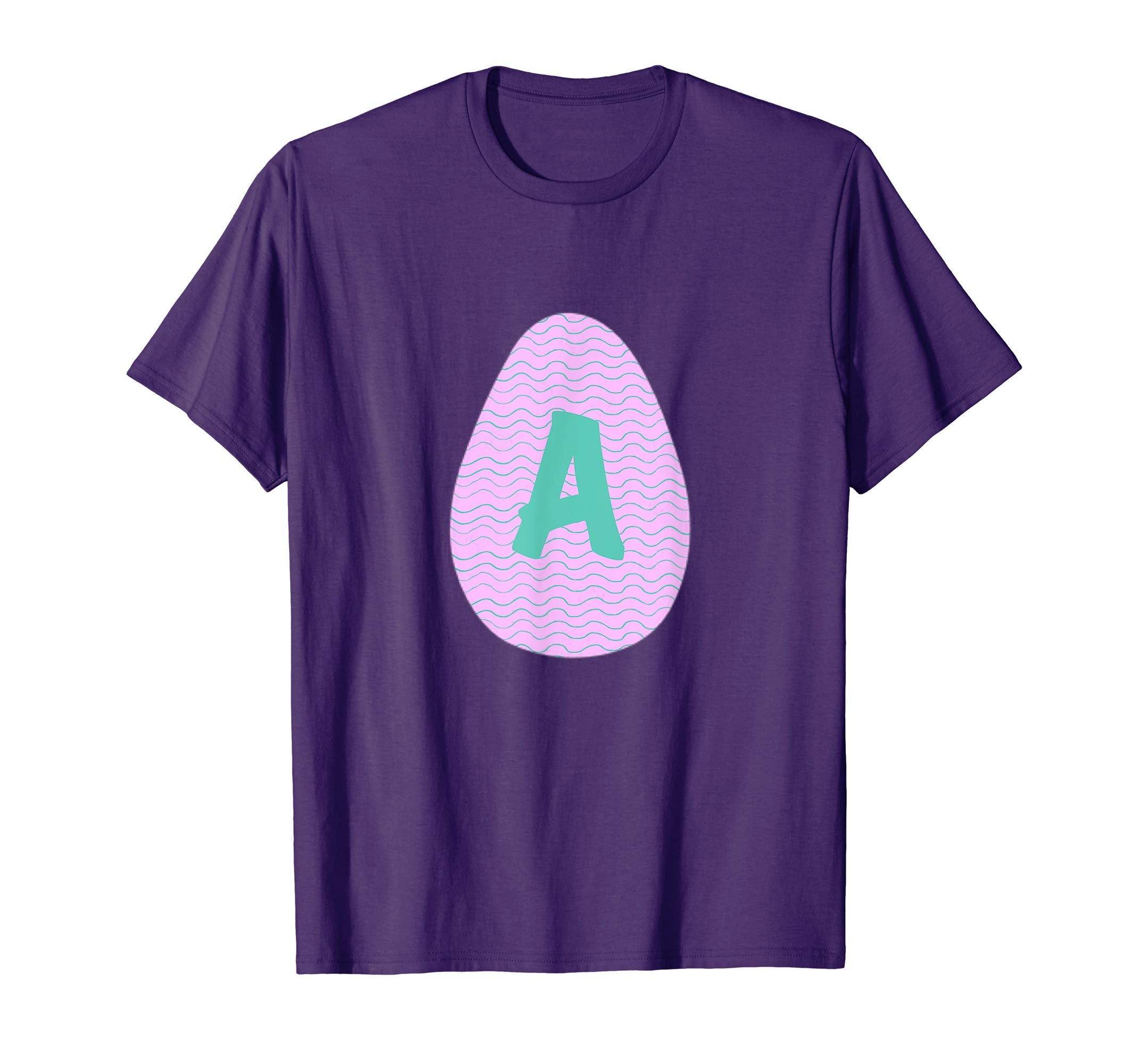 Easter Egg Children's Girl's Boy's Initial Letter A T-Shirt