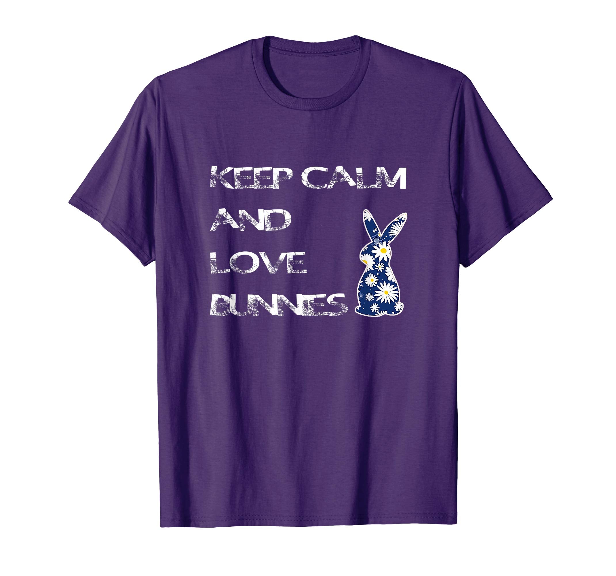 Vintage Style Keep Calm And Love Bunnies Easter T Shirt