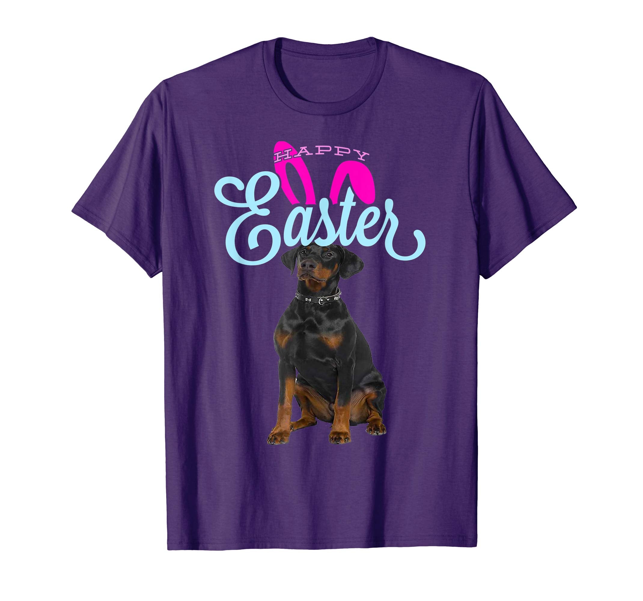 Easter Bunny Doberman Pinscher Tshirt Dog Men Women Gift