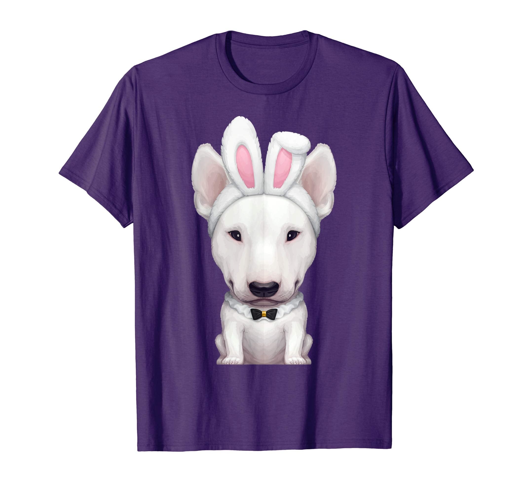 White English Bull Terrier in Easter Bunny Costume T-Shirt