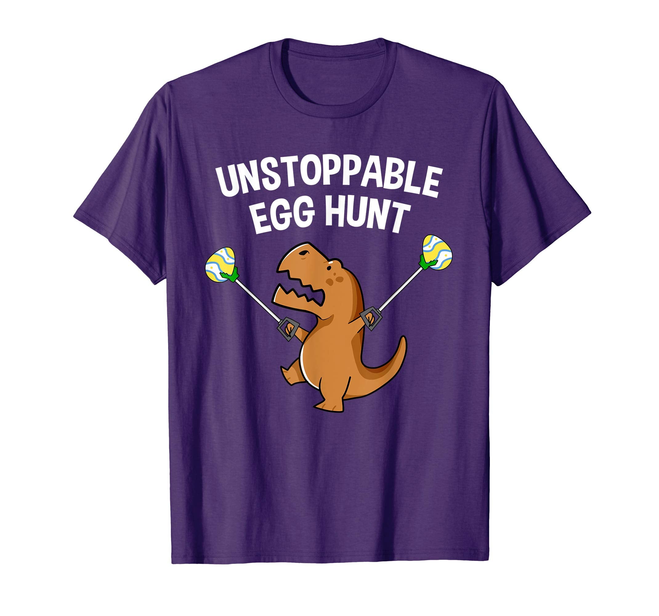 Funny T-Rex Dinosaur Unstoppable Easter Egg Hunt T-Shirt