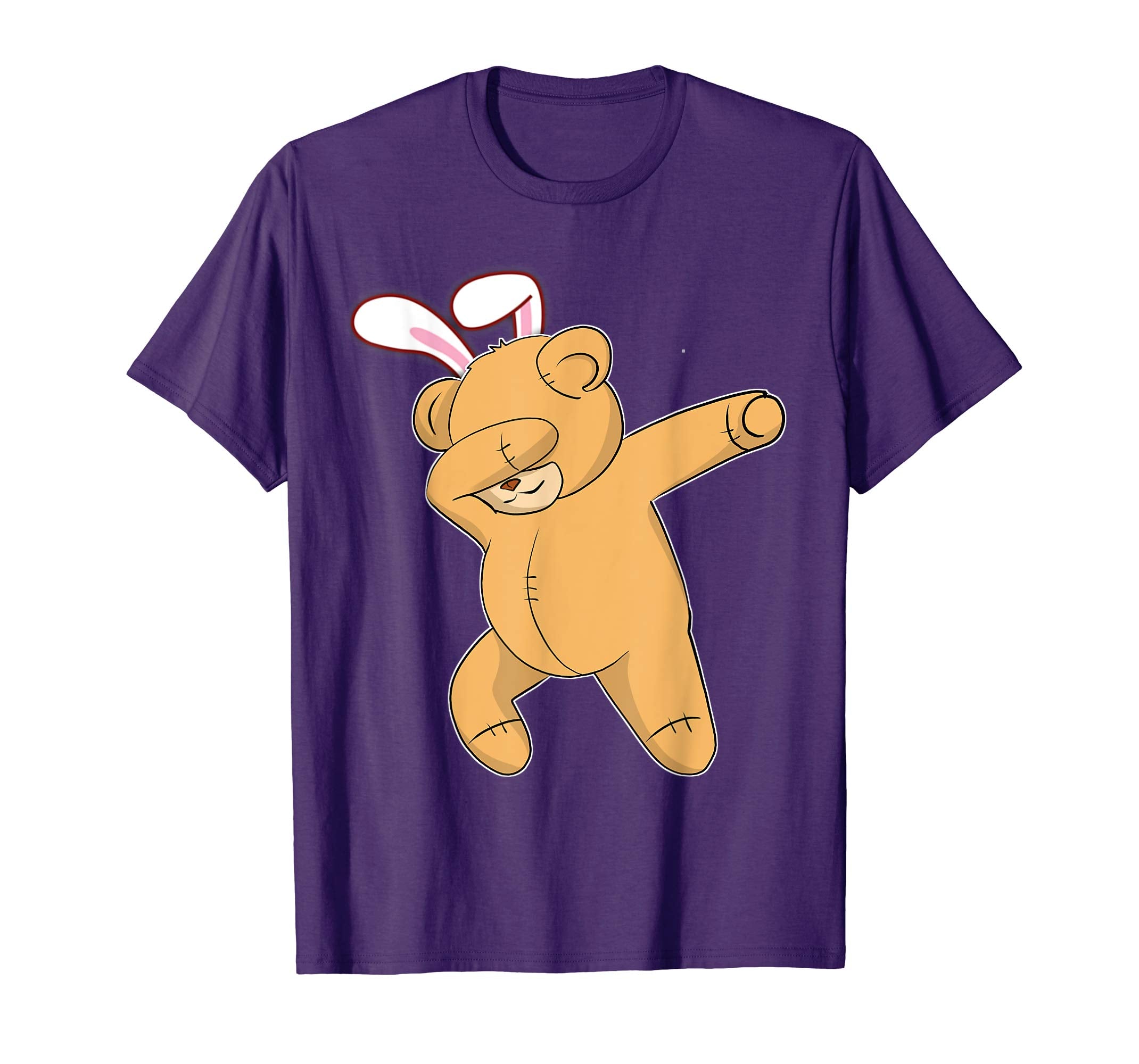 Easter Bunny Dabbing Teddy Bear Tshirt Rabbit Ears Gift