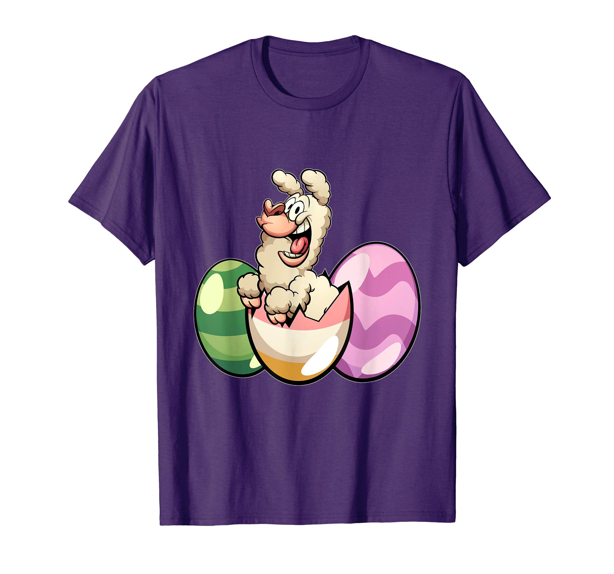 Easter Shirts For Kids Boys Girls Llama Shirt Easter Eggs