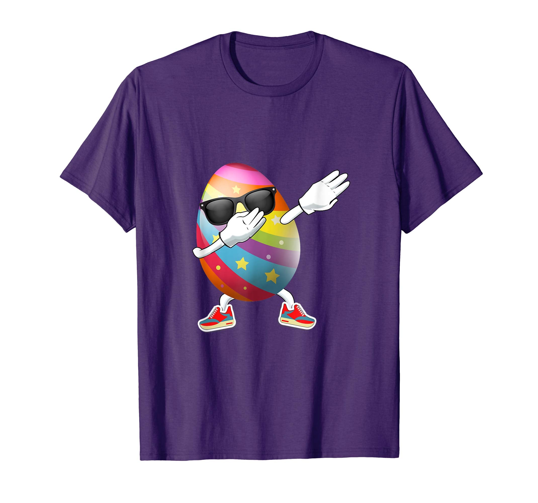 Dabbing Egg Easter Bunny Rabbit T-Shirt Kids Boys Girls