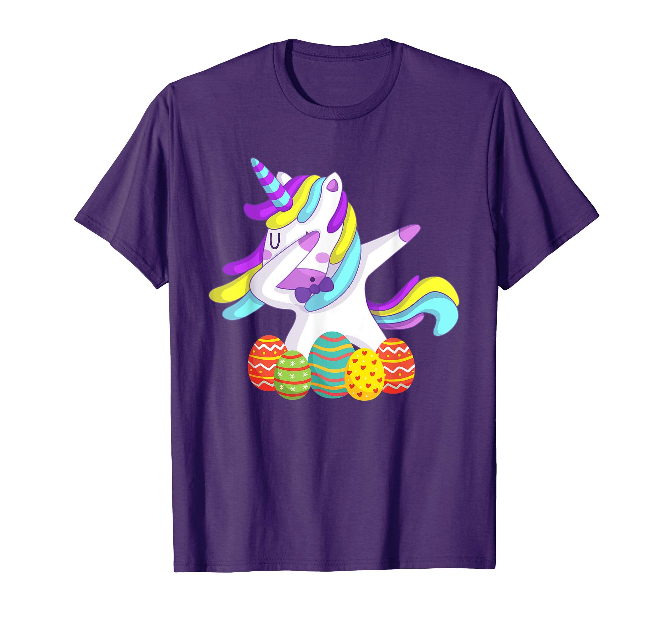 Unicorn Dabbing with Easter Eggs Shirt Gifts for Kids Girls
